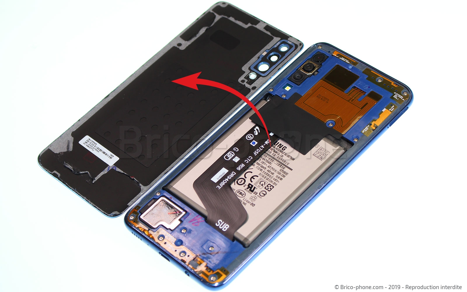 Changement de connecteur de charge sur Galaxy A70 photo 4