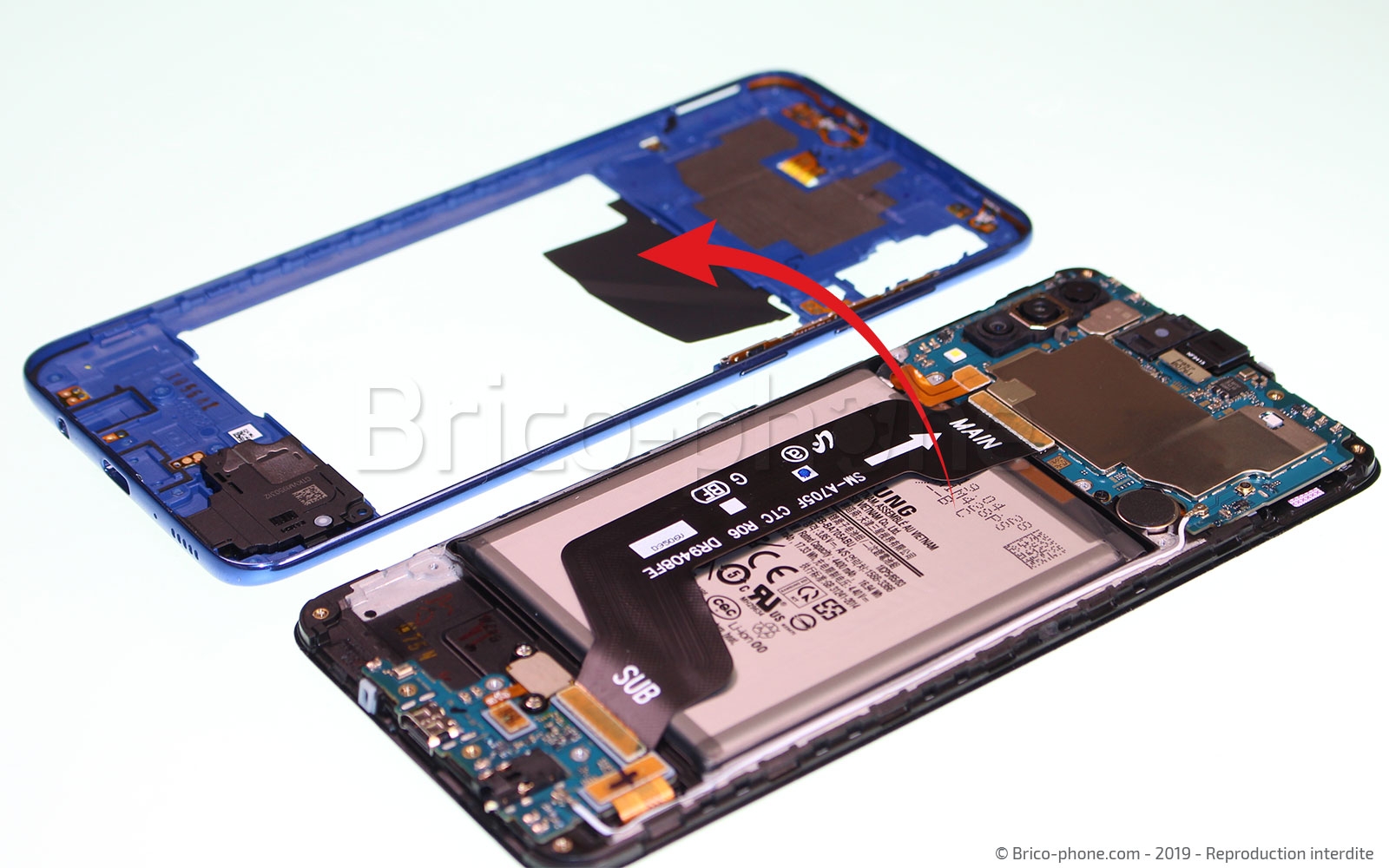 Changement de bloc écran sur Galaxy A70 photo 4