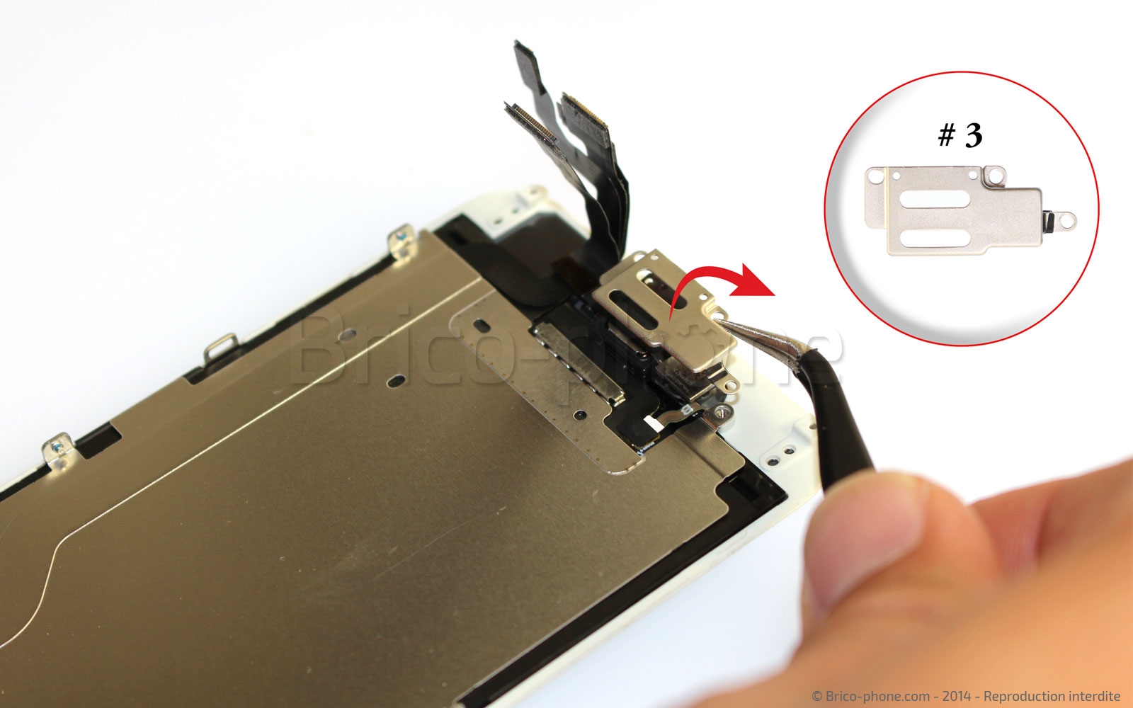 Changement d'écran (vitre+LCD) sans éléments prémontés sur iPhone 6 photo 3