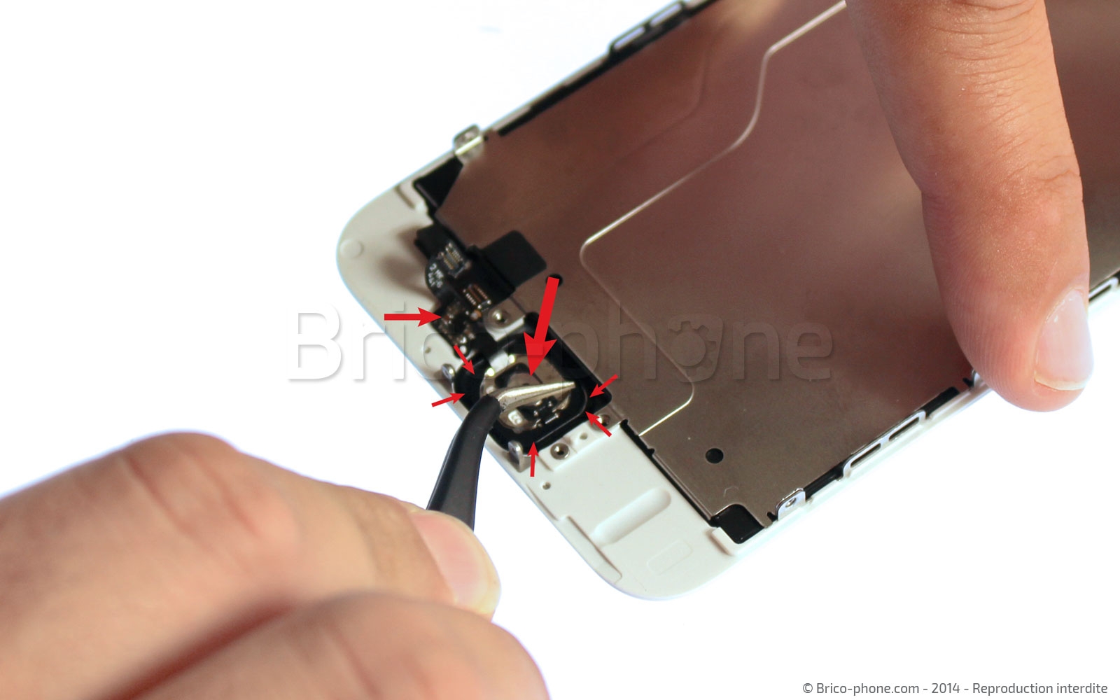 Changement d'écran (vitre+LCD) sans éléments prémontés sur iPhone 6 photo 3