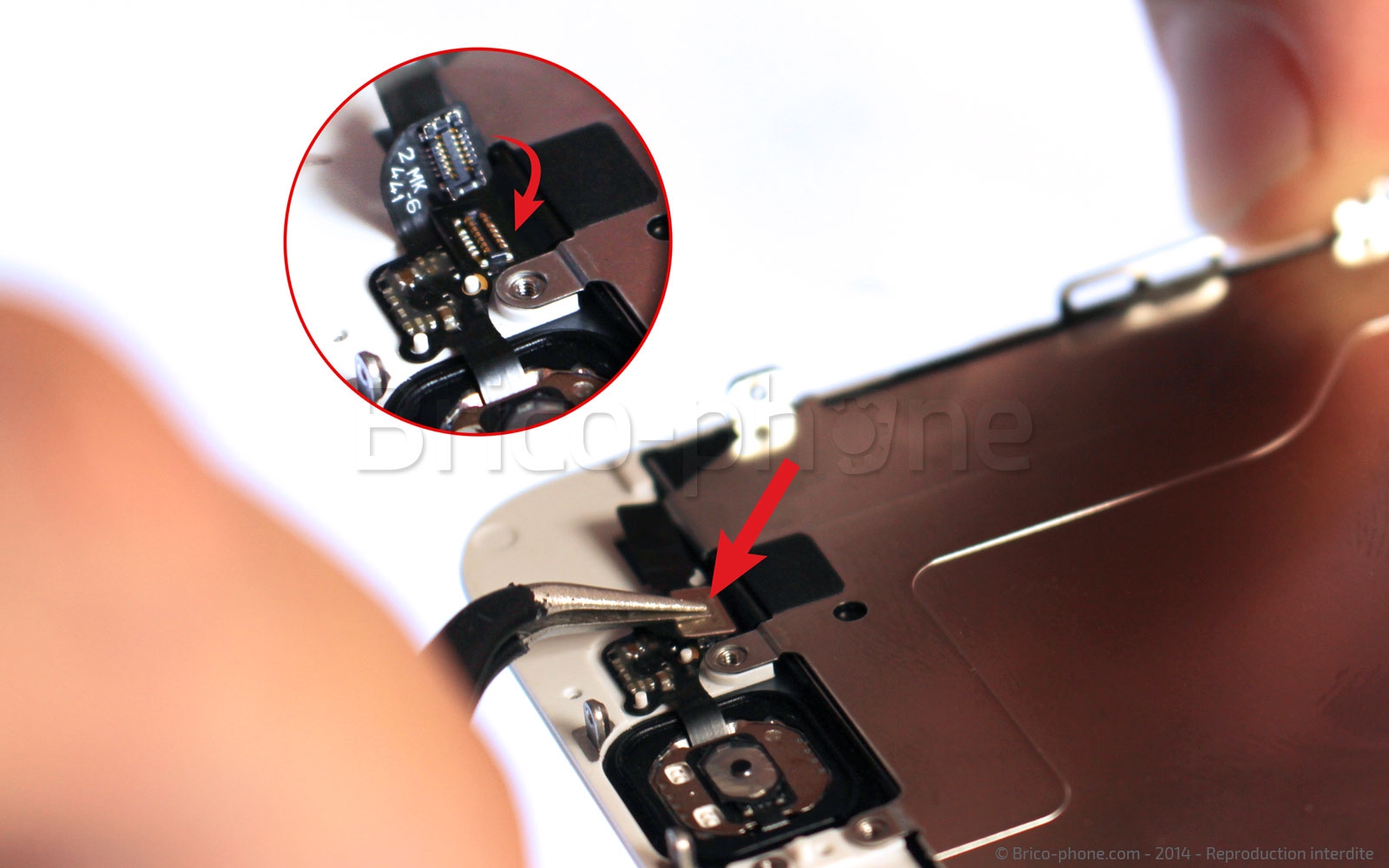 Changement d'écran (vitre+LCD) sans éléments prémontés sur iPhone 6 photo 4