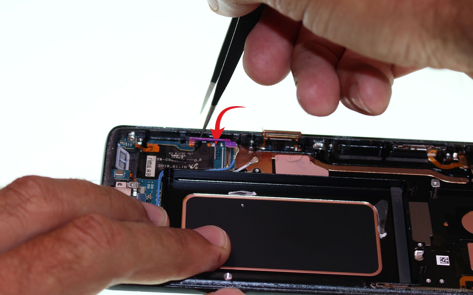 Changement du connecteur de charge sur Galaxy S9 Plus photo 3