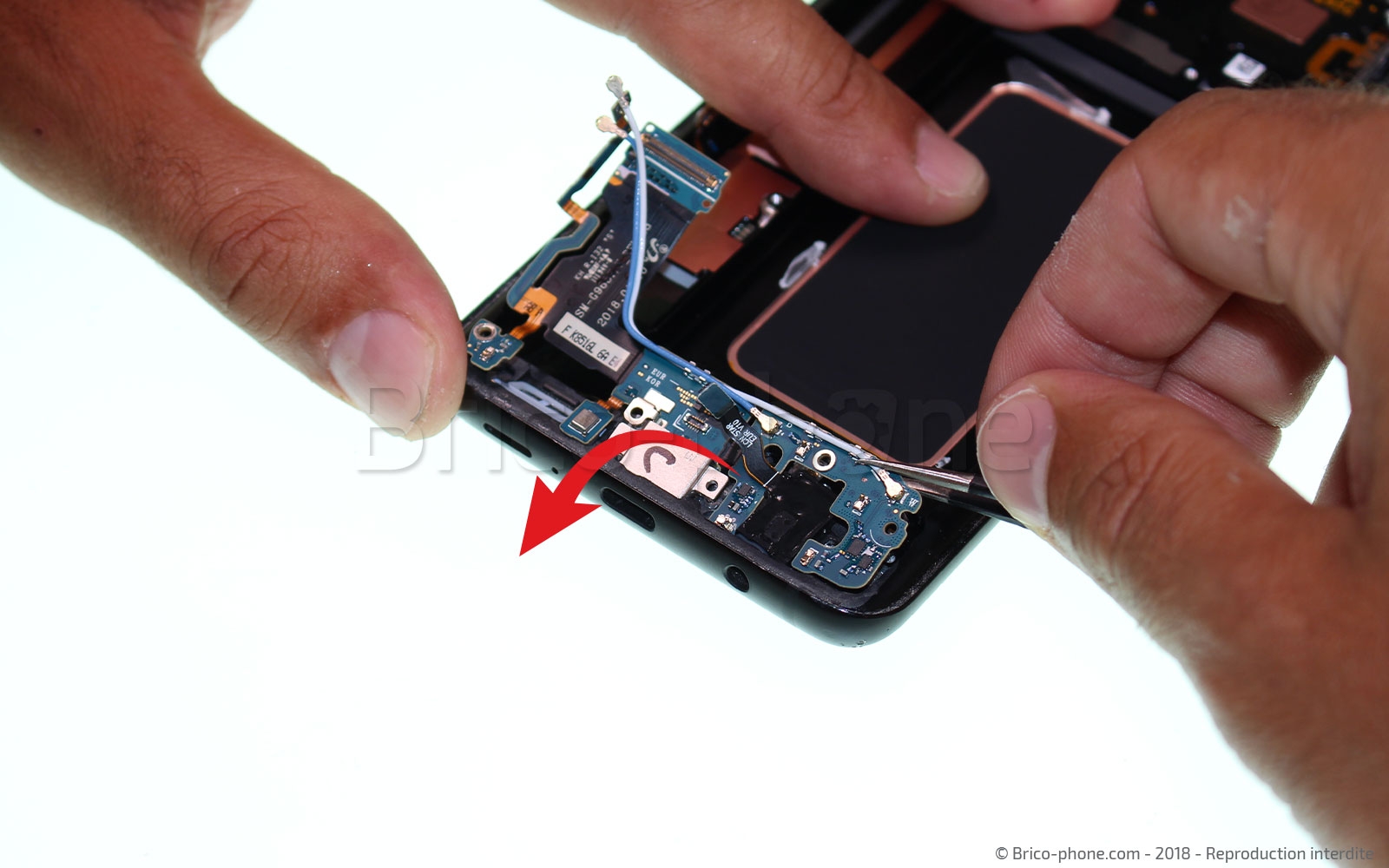 Changement du connecteur de charge sur Galaxy S9 Plus photo 3