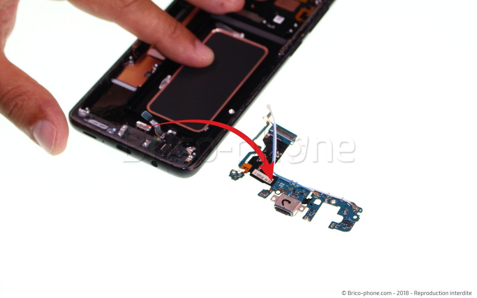 Changement du connecteur de charge sur Galaxy S9 Plus photo 4