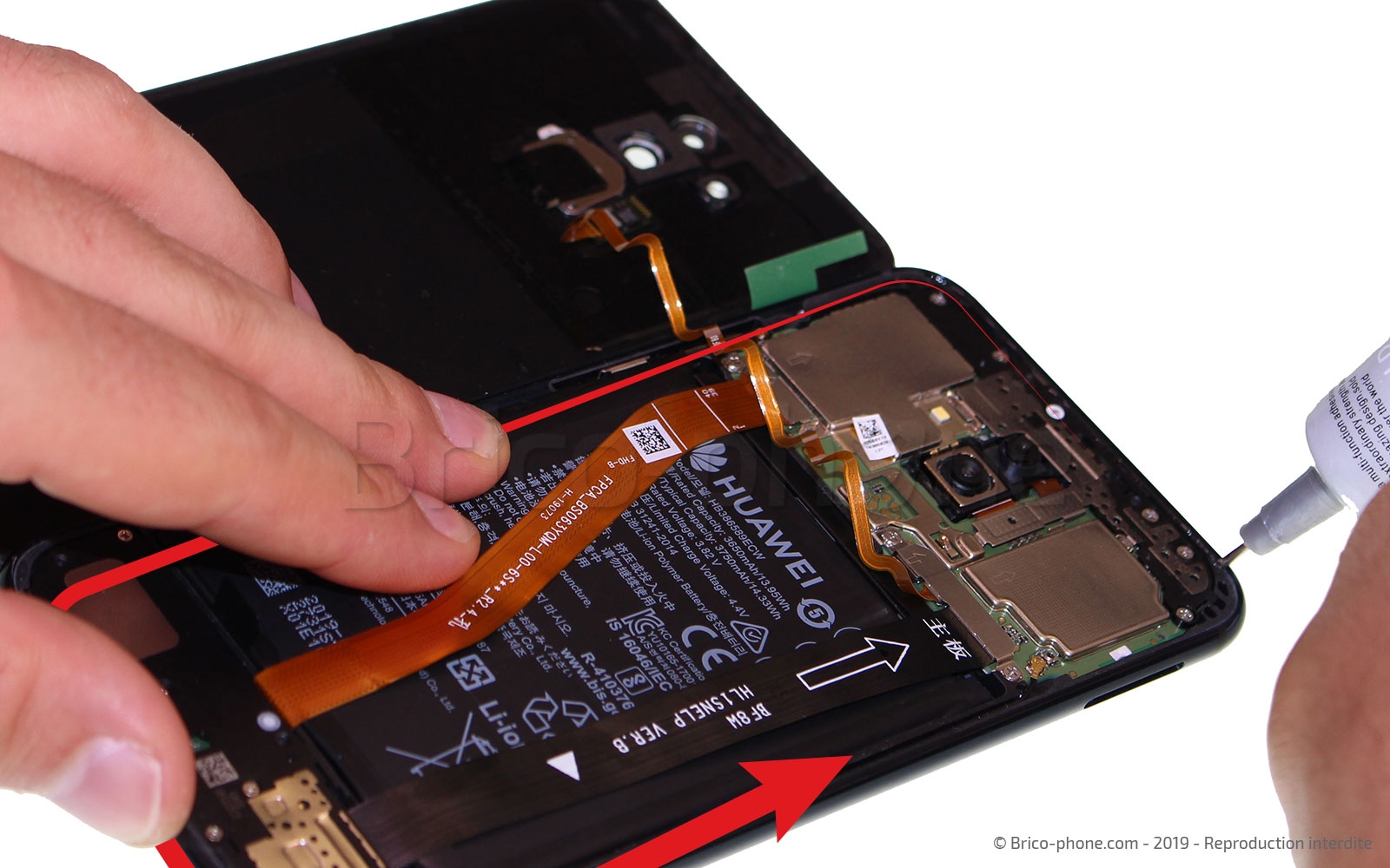 Changement de bloc écran avec batterie sur Mate 20 Lite photo 1