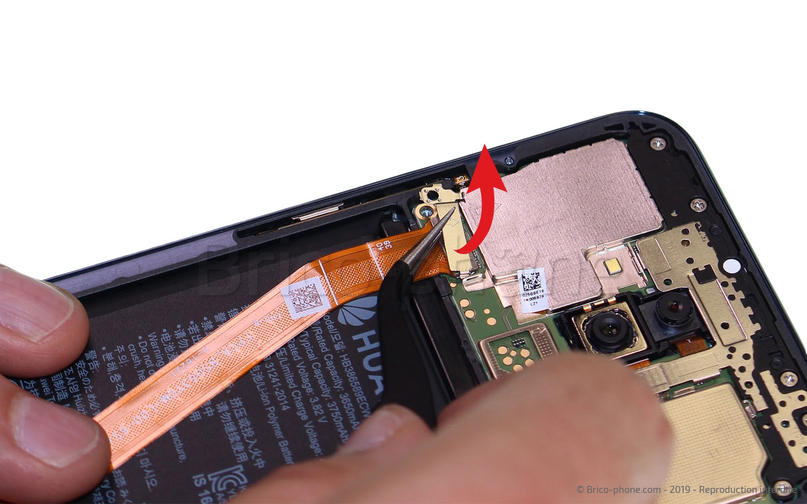 Changement de bloc écran avec batterie sur Mate 20 Lite photo 2