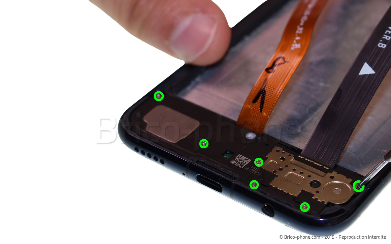 Changement de bloc écran avec batterie sur Mate 20 Lite photo 1