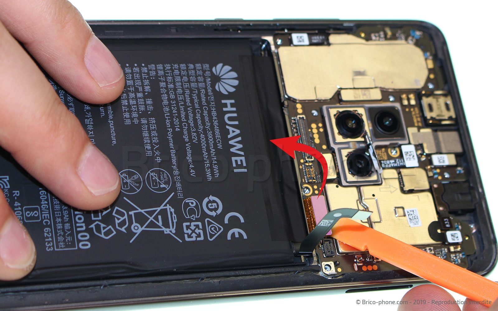 Changement de bloc écran avec batterie sur Mate 20 photo 1