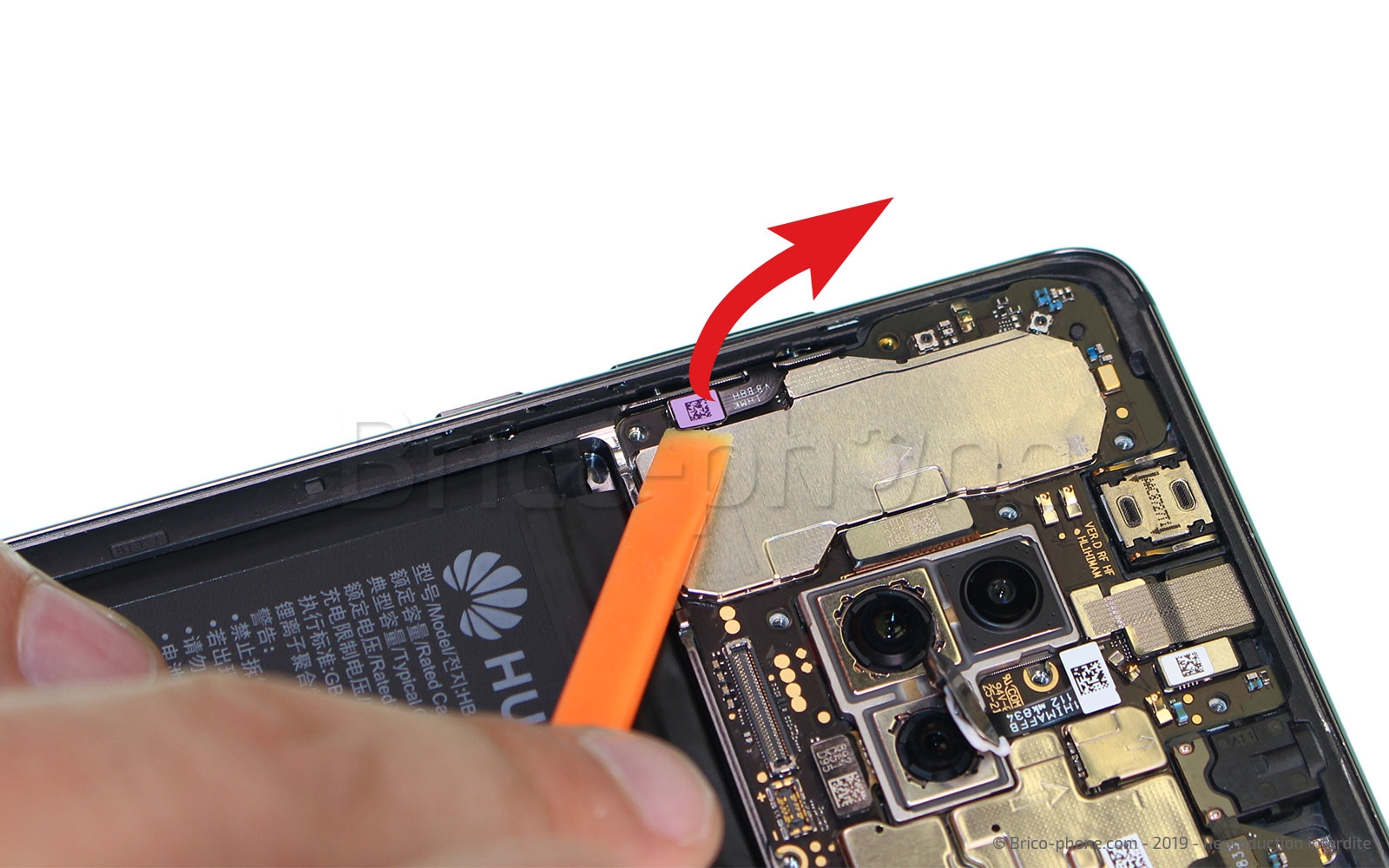 Changement de bloc écran avec batterie sur Mate 20 photo 2