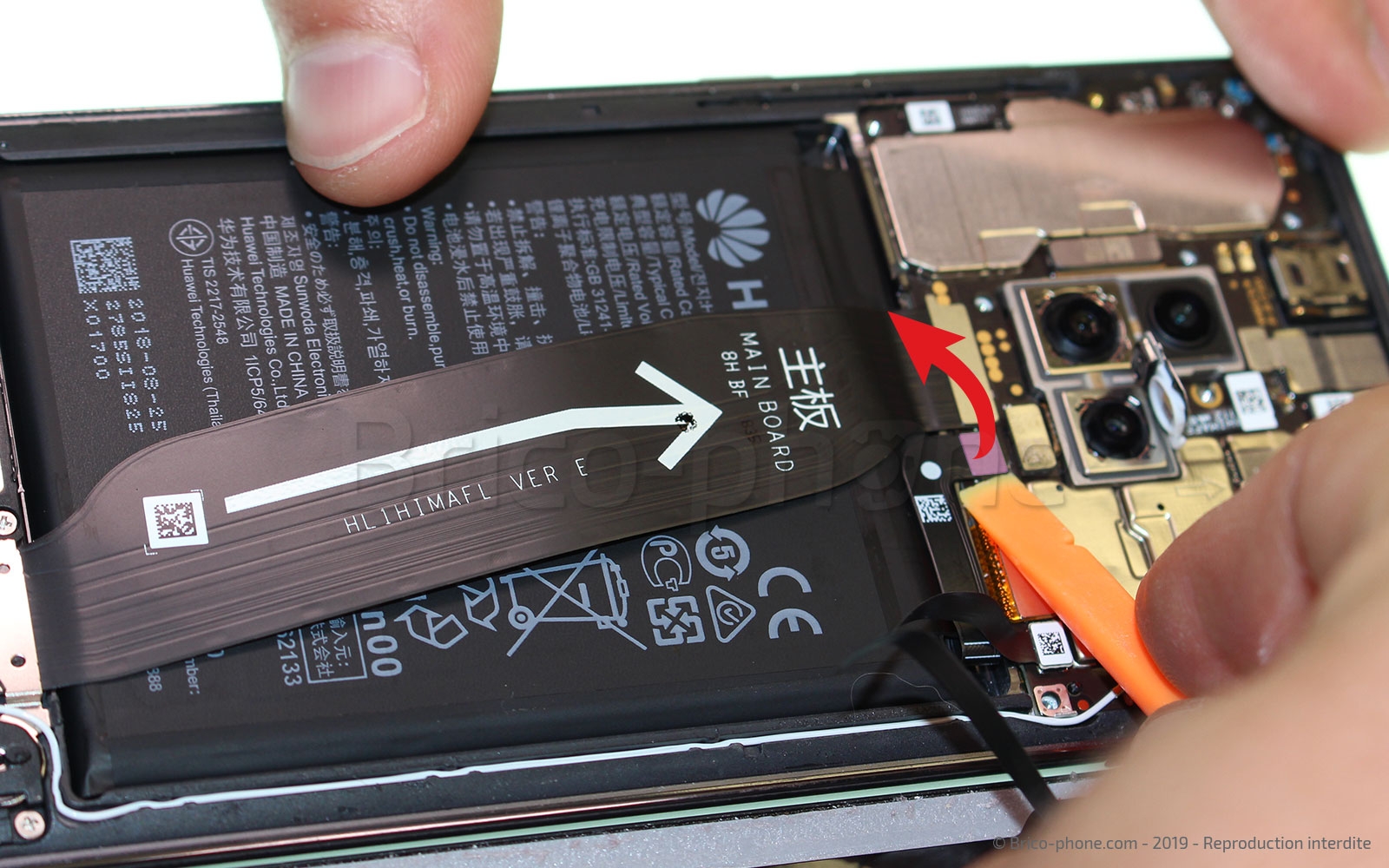 Changement de bloc écran avec batterie sur Mate 20 photo 1