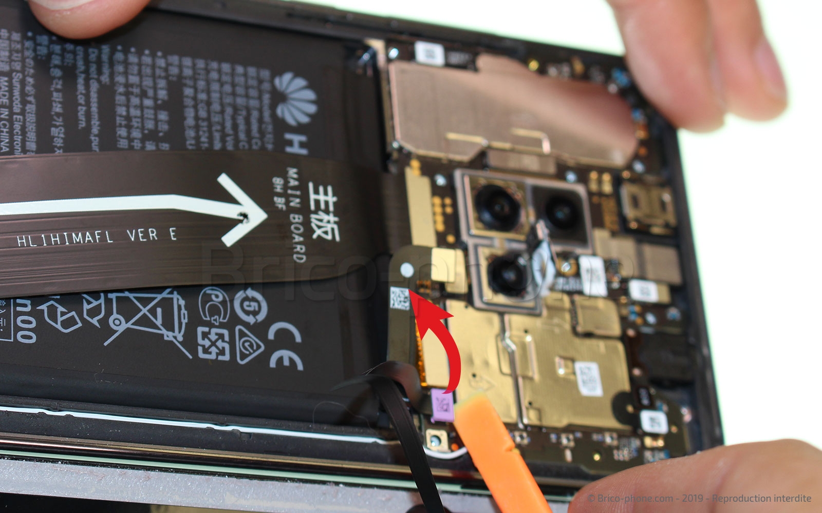 Changement de bloc écran avec batterie sur Mate 20 photo 2