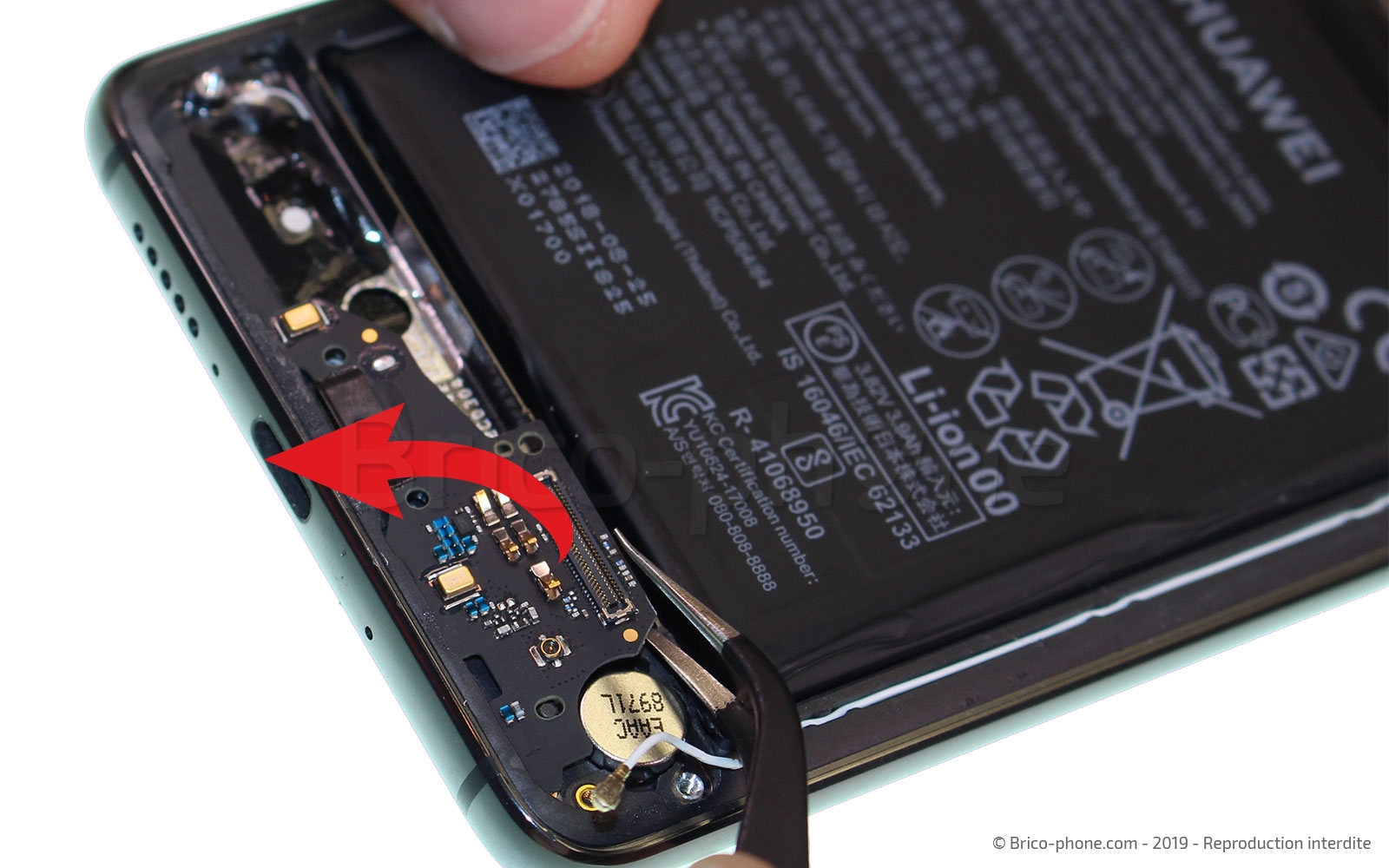 Changement de bloc écran avec batterie sur Mate 20 photo 3