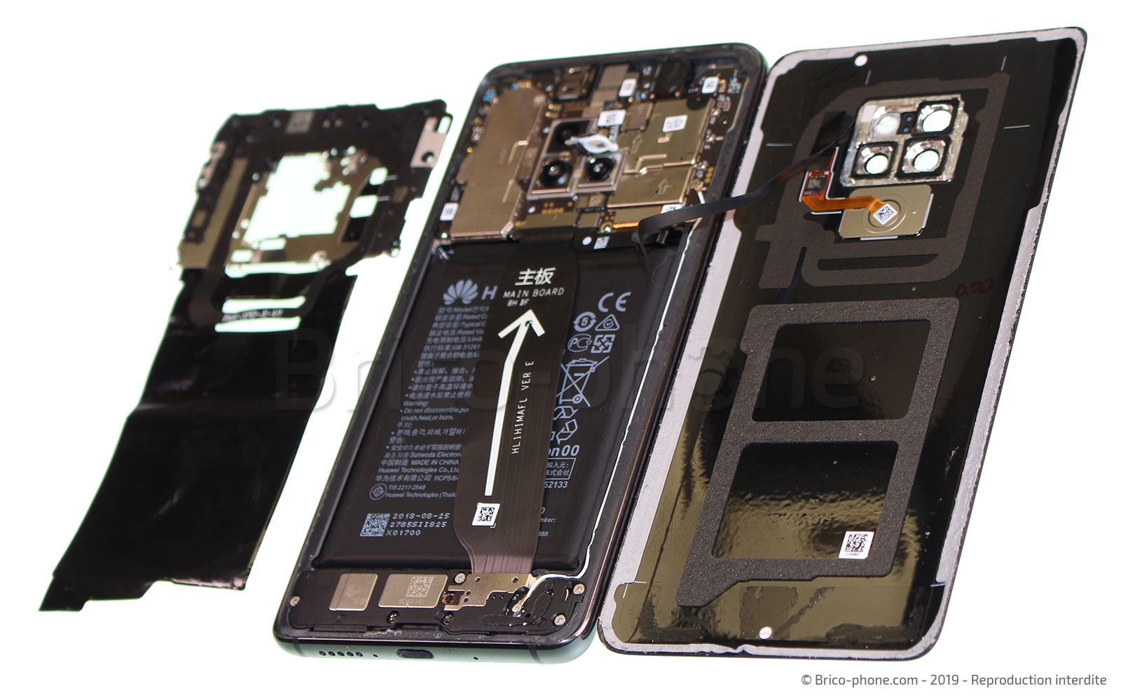 Changement de bloc écran avec batterie sur Mate 20 photo 3