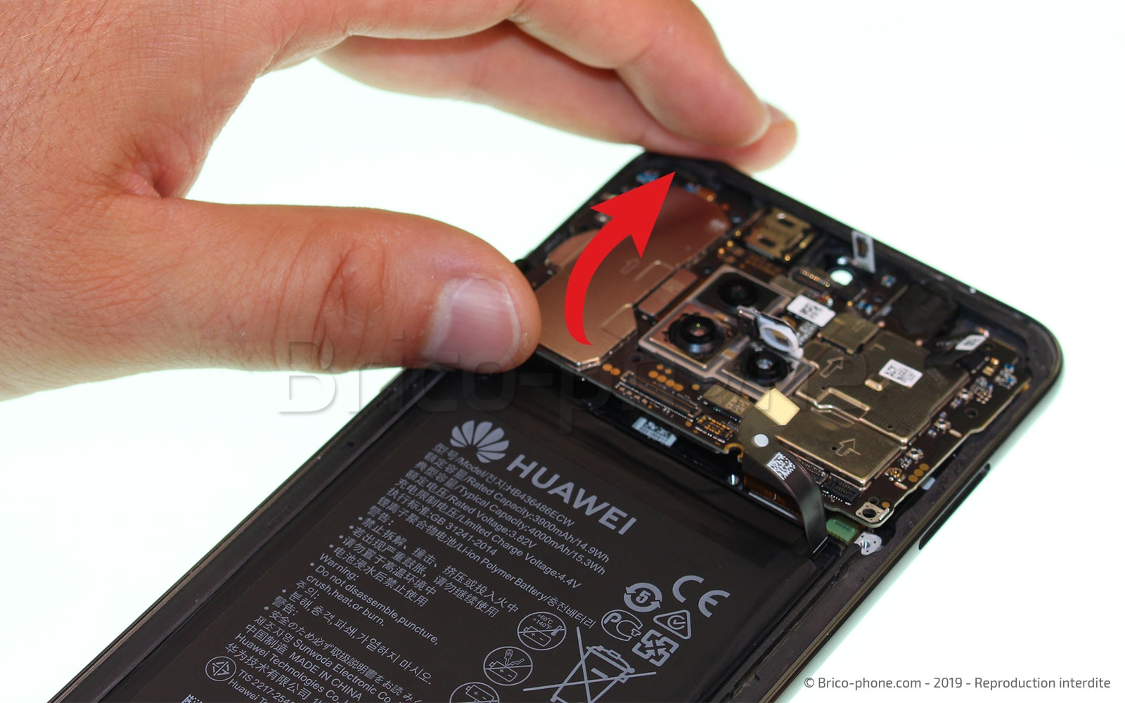 Changement de bloc écran avec batterie sur Mate 20 photo 2