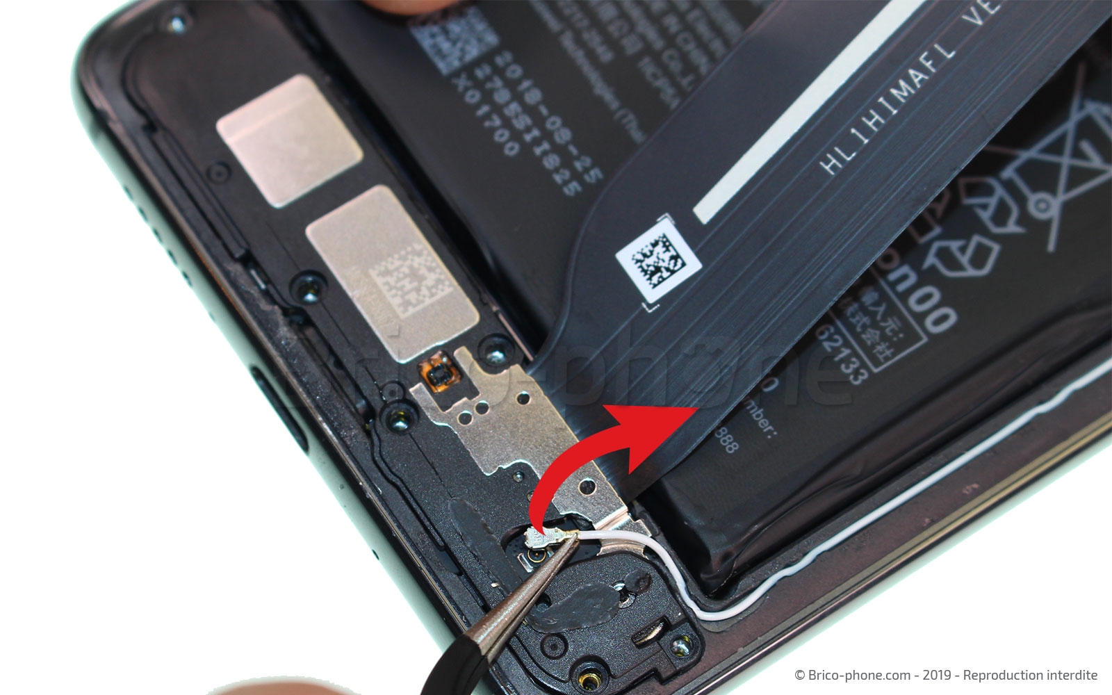 Changement de bloc écran avec batterie sur Mate 20 photo 2