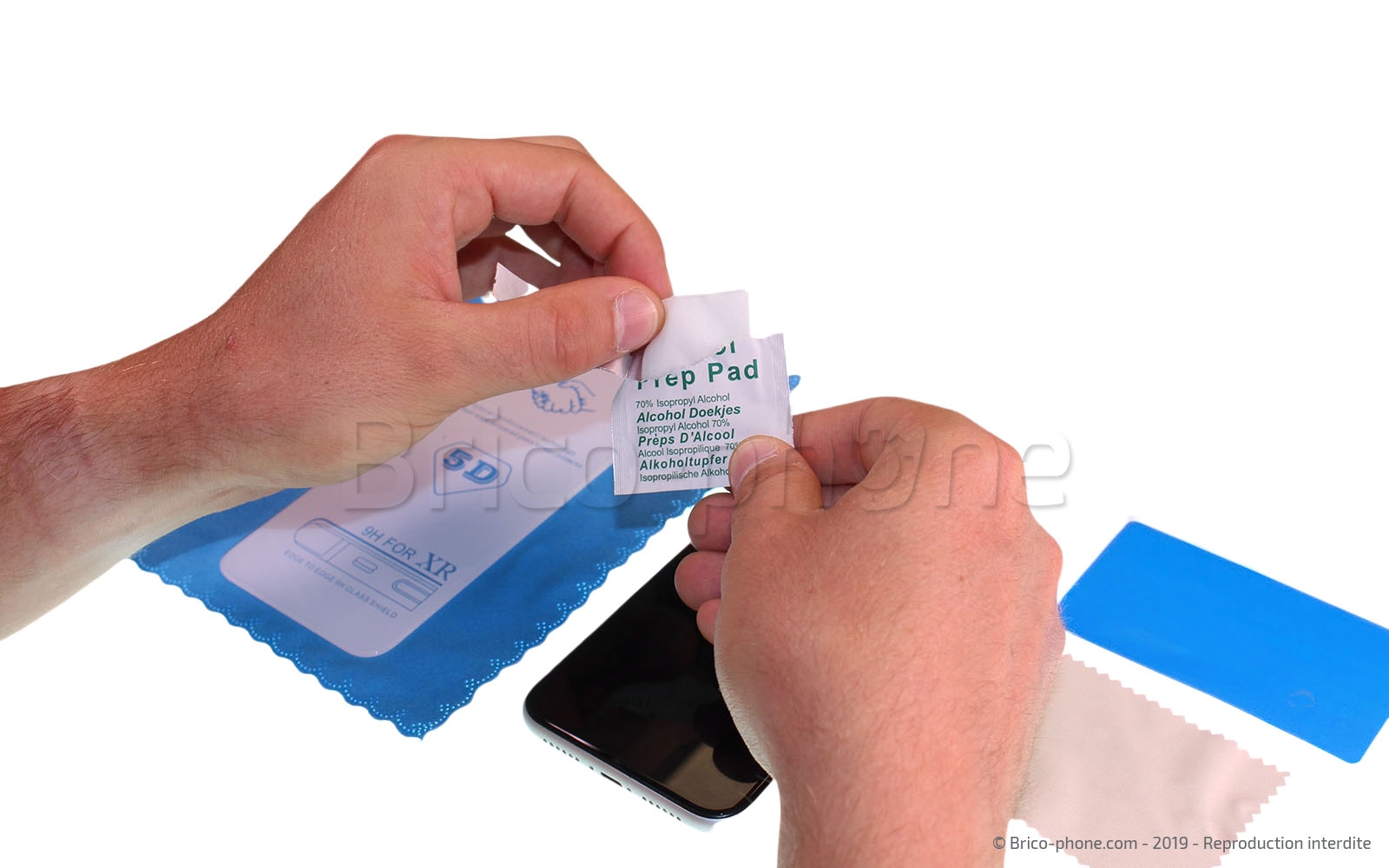 Pose d'une protection en verre trempé photo 1