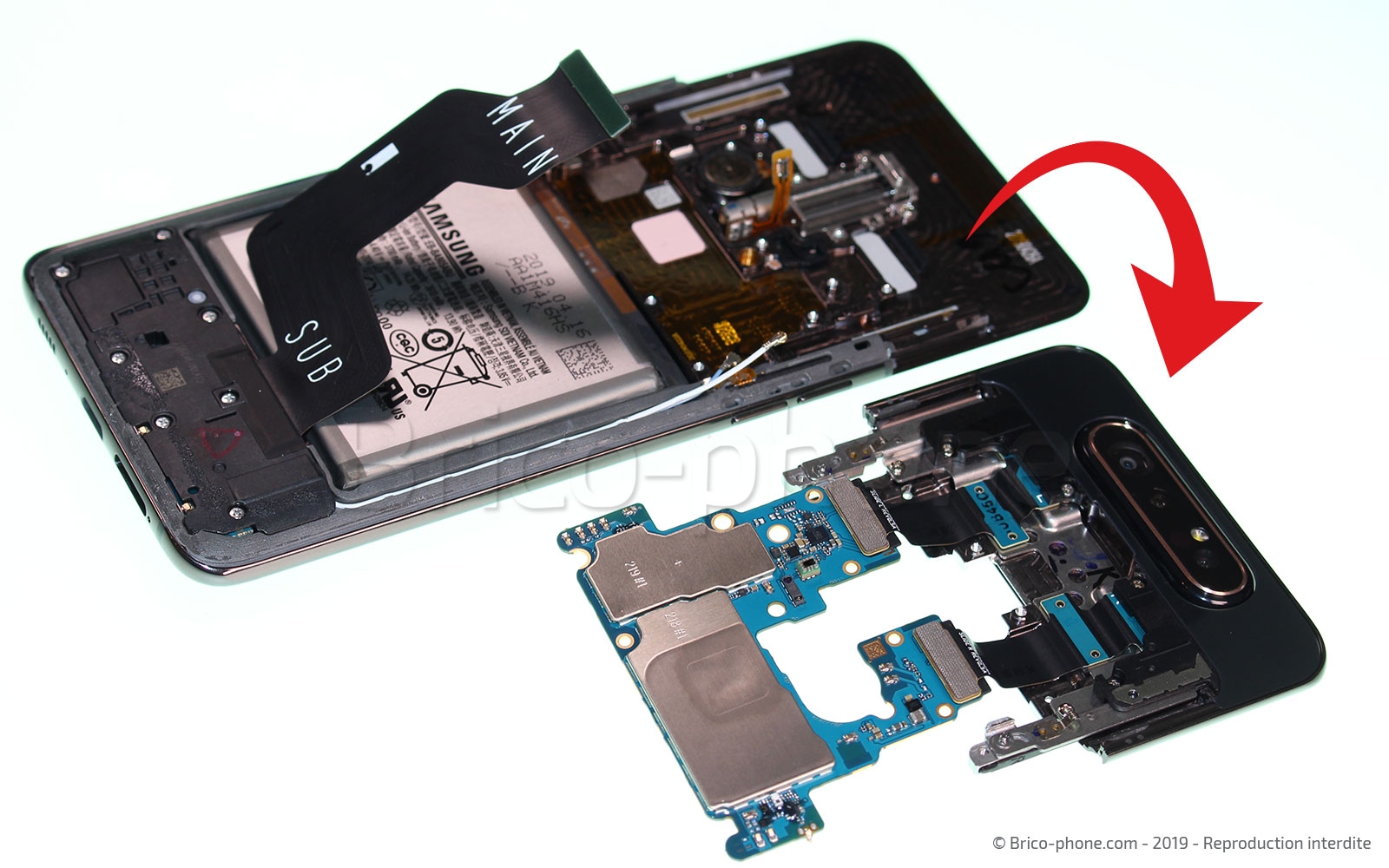 Démontage complet sur Galaxy A80 photo 3