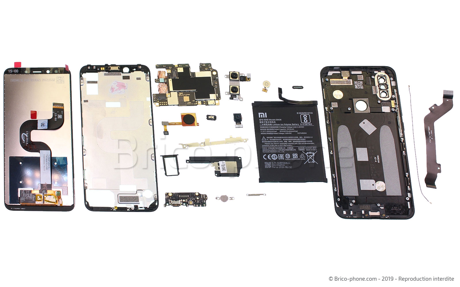 Démontage complet sur Mi A2 photo 1