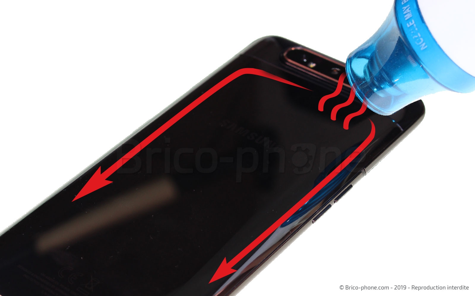 Changement de vitre arrière sur Galaxy A80 photo 2