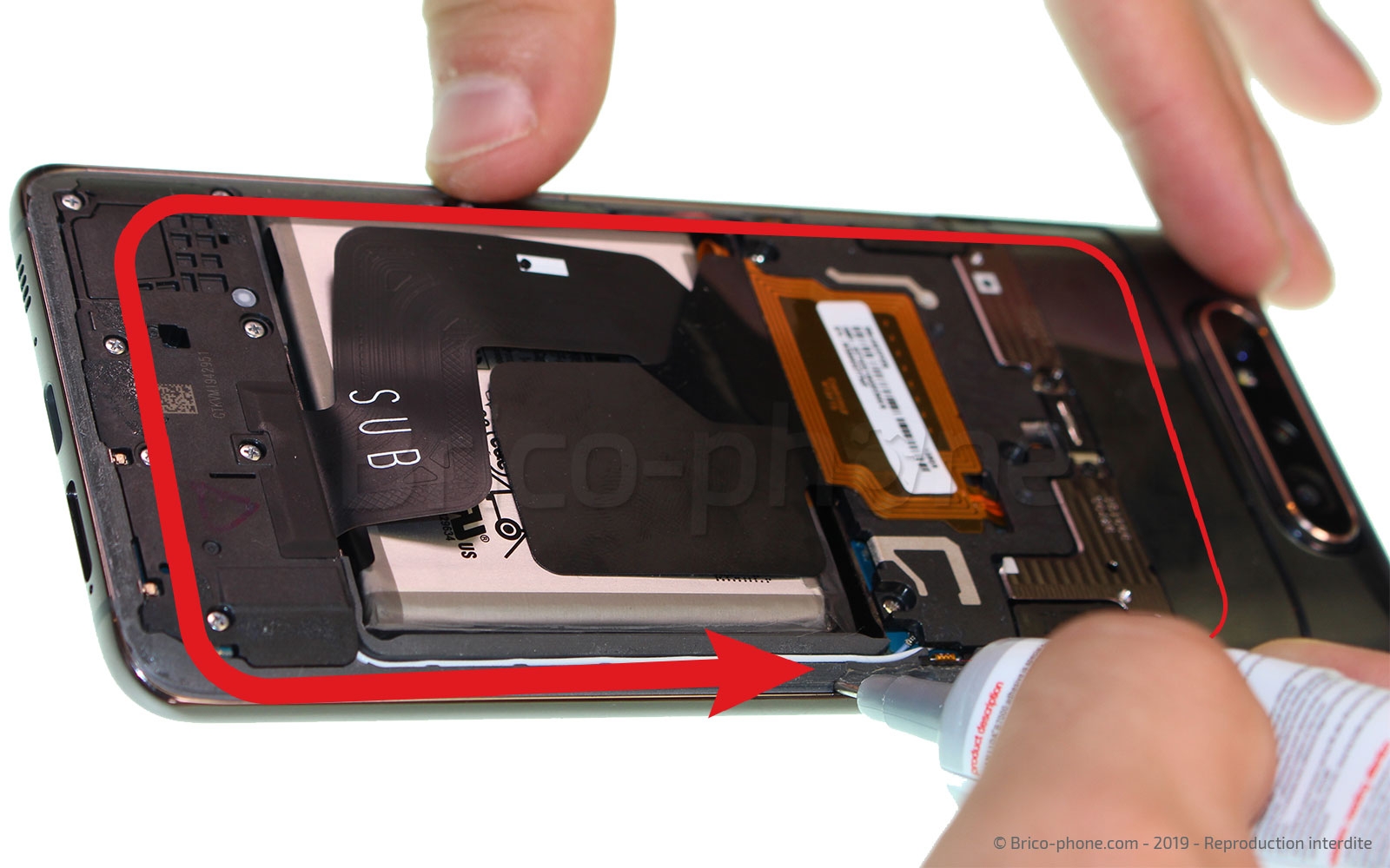 Changement de connecteur de charge sur Galaxy A80 photo 2