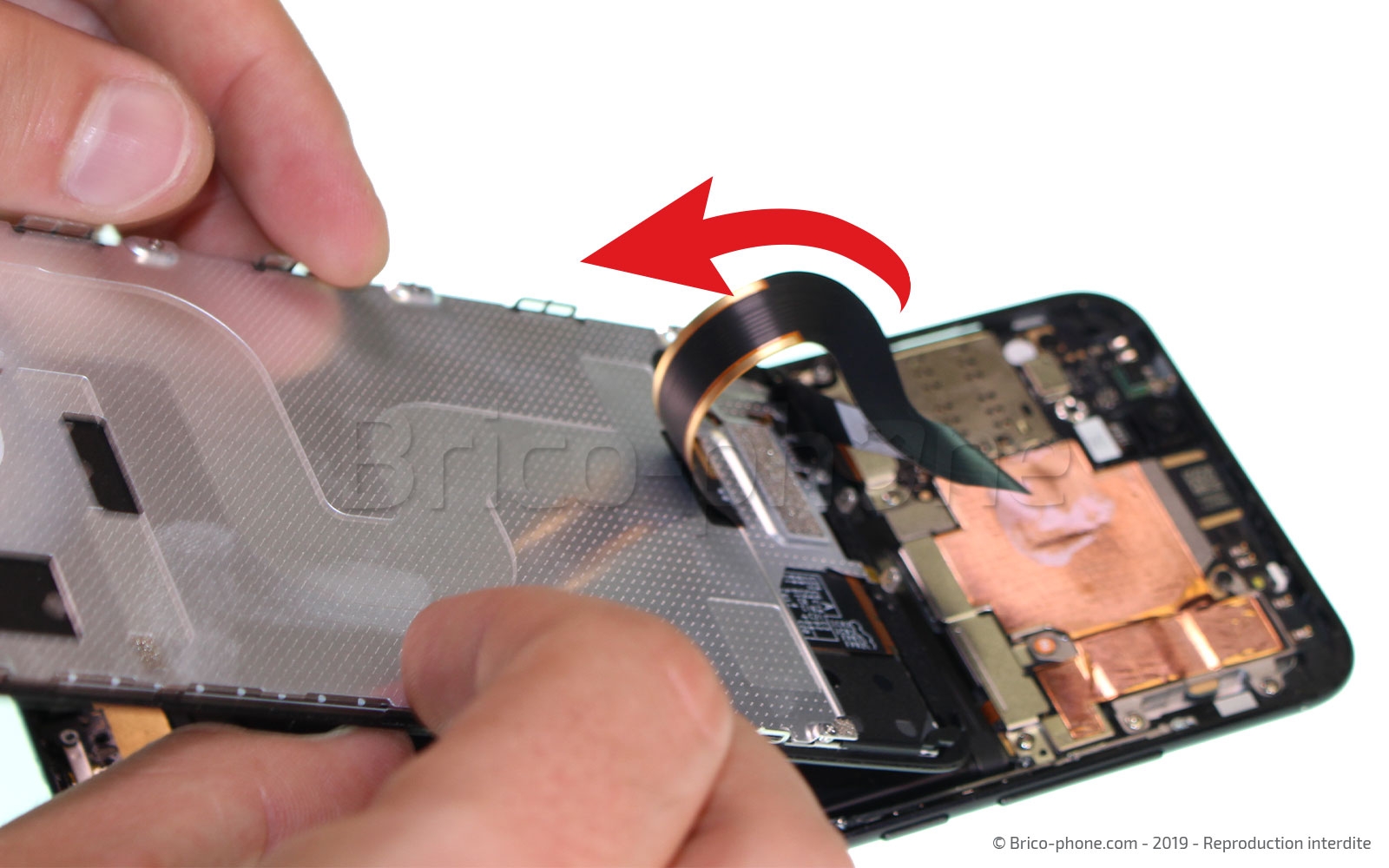 Changement de bloc écran avec châssis sur Mi A2 photo 3