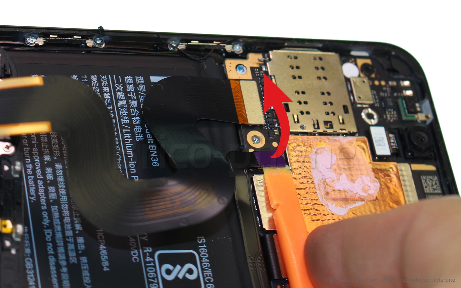 Changement de bloc écran avec châssis sur Mi A2 photo 1