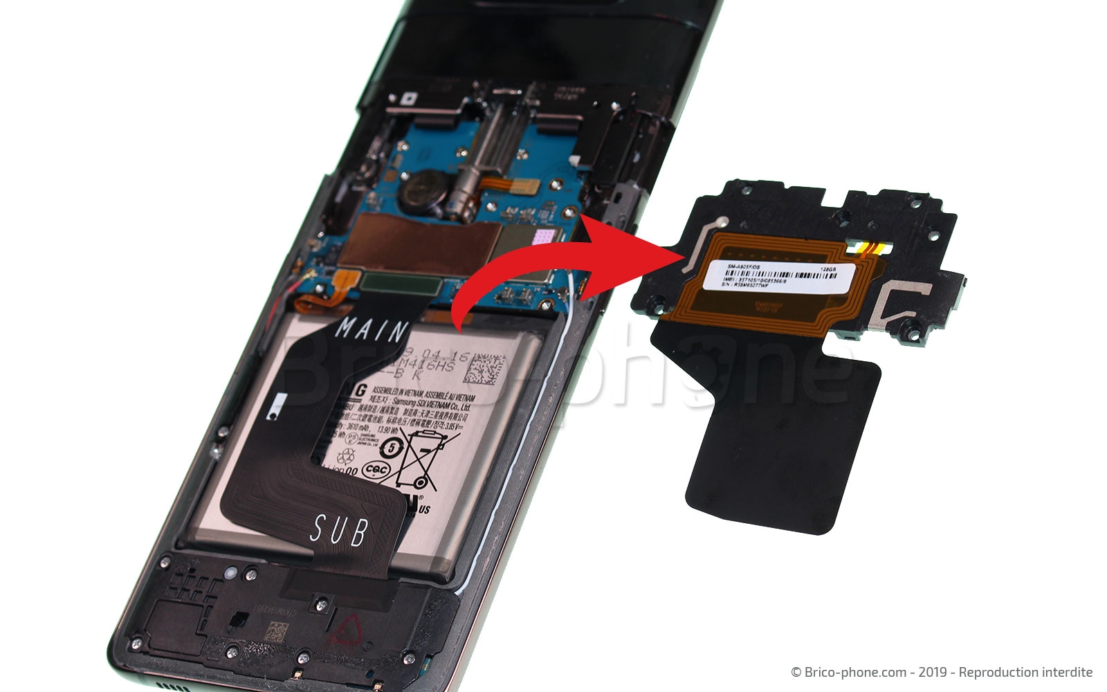 Changement de Batterie sur Galaxy A80 photo 2