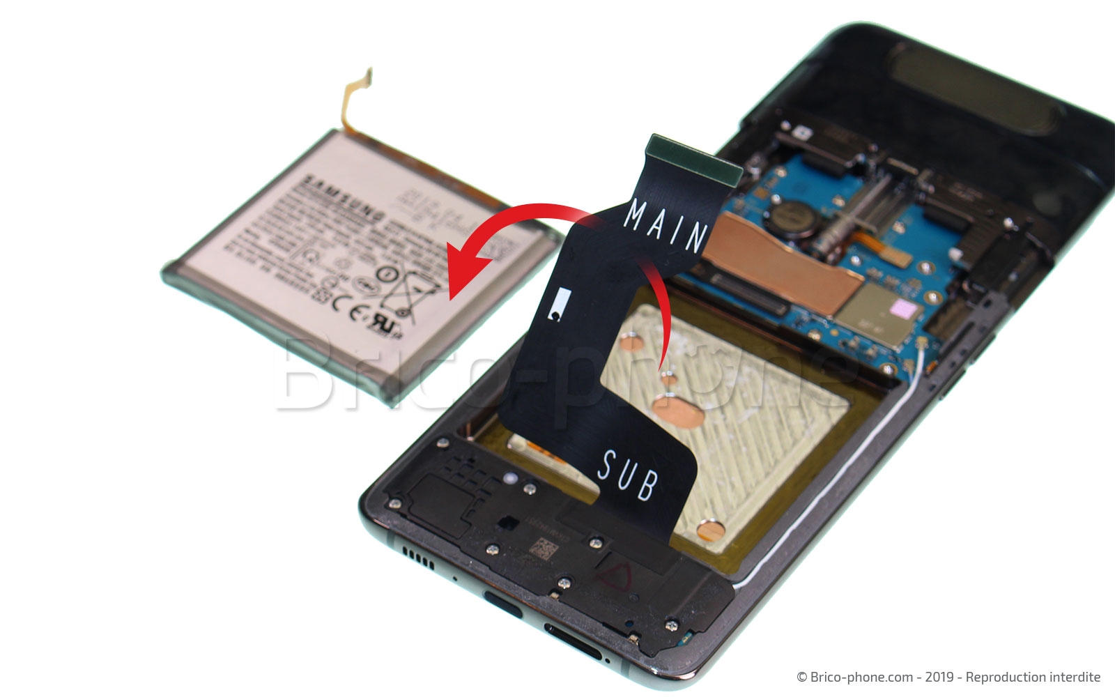 Changement de Batterie sur Galaxy A80 photo 4