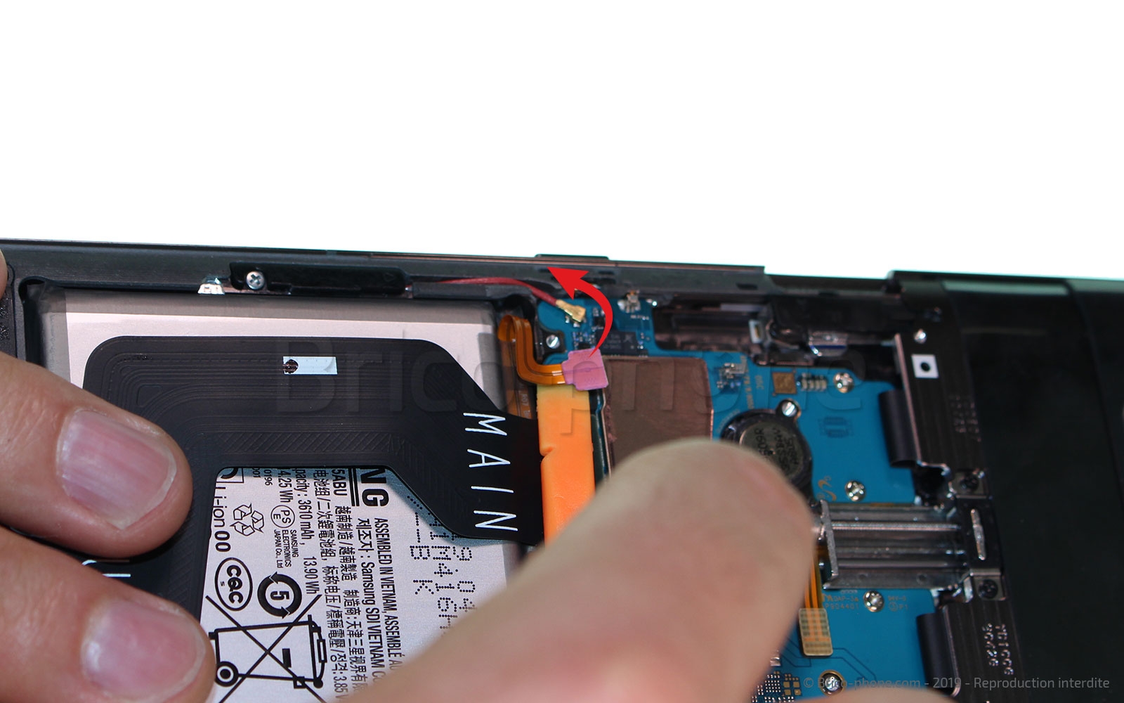 Changement de bloc écran avec châssis sur Galaxy A80 photo 1