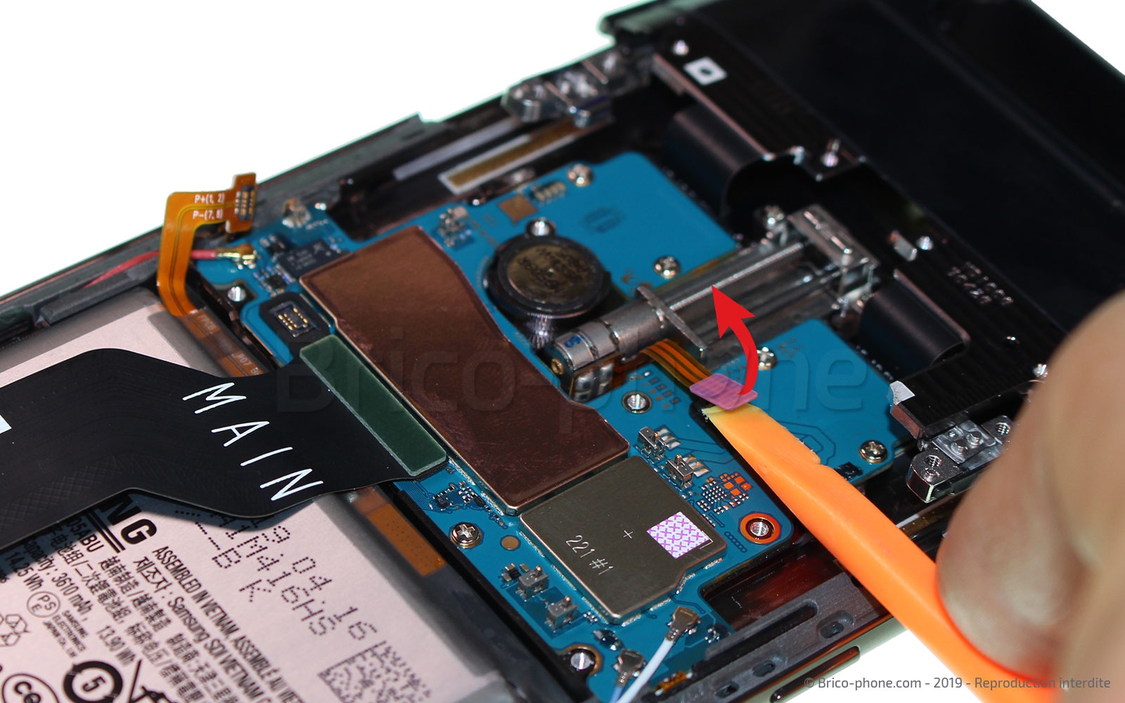 Changement de bloc écran avec châssis sur Galaxy A80 photo 1