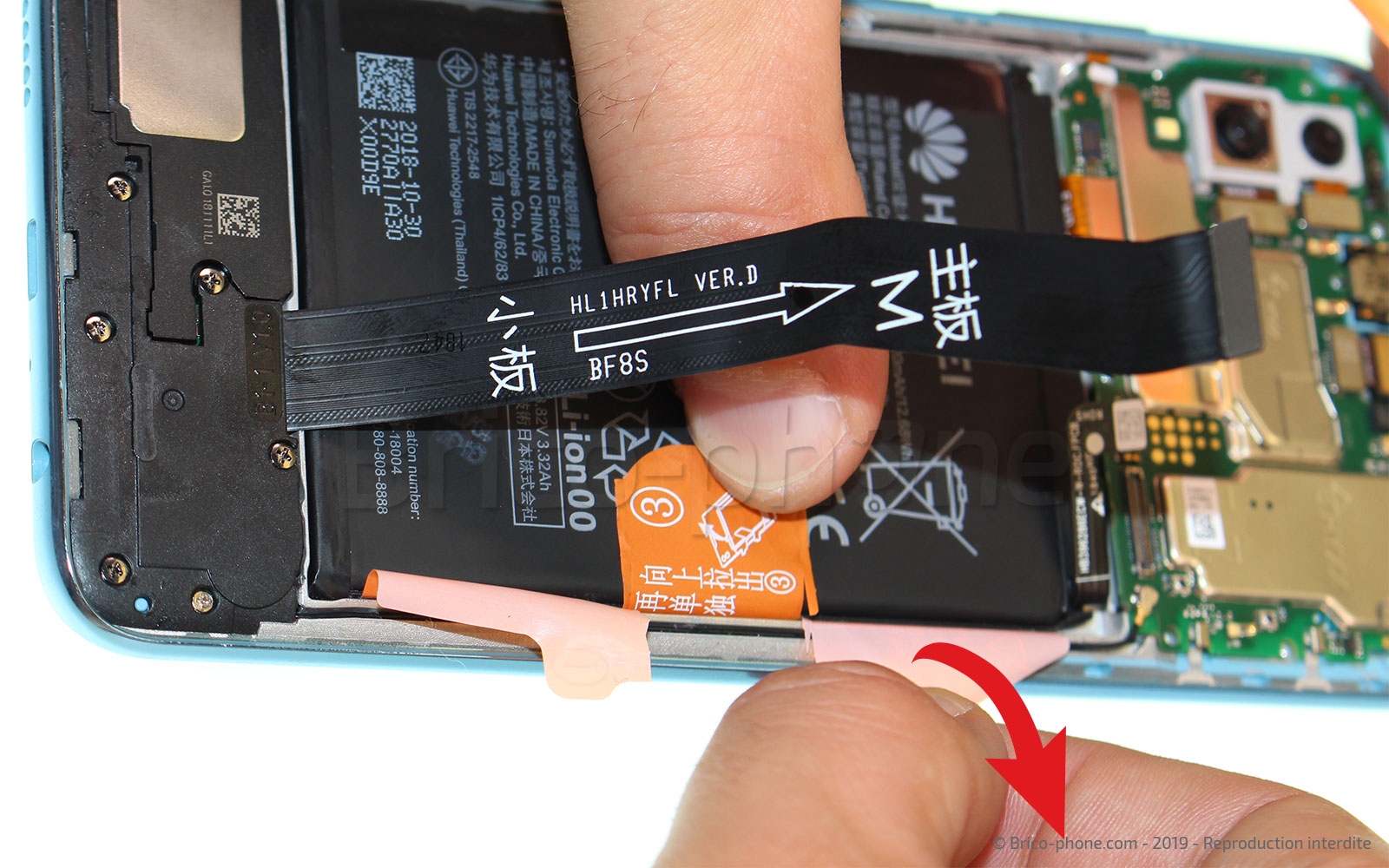 Changement de bloc écran (vitre + LCD) sur Honor 10 Lite photo 2