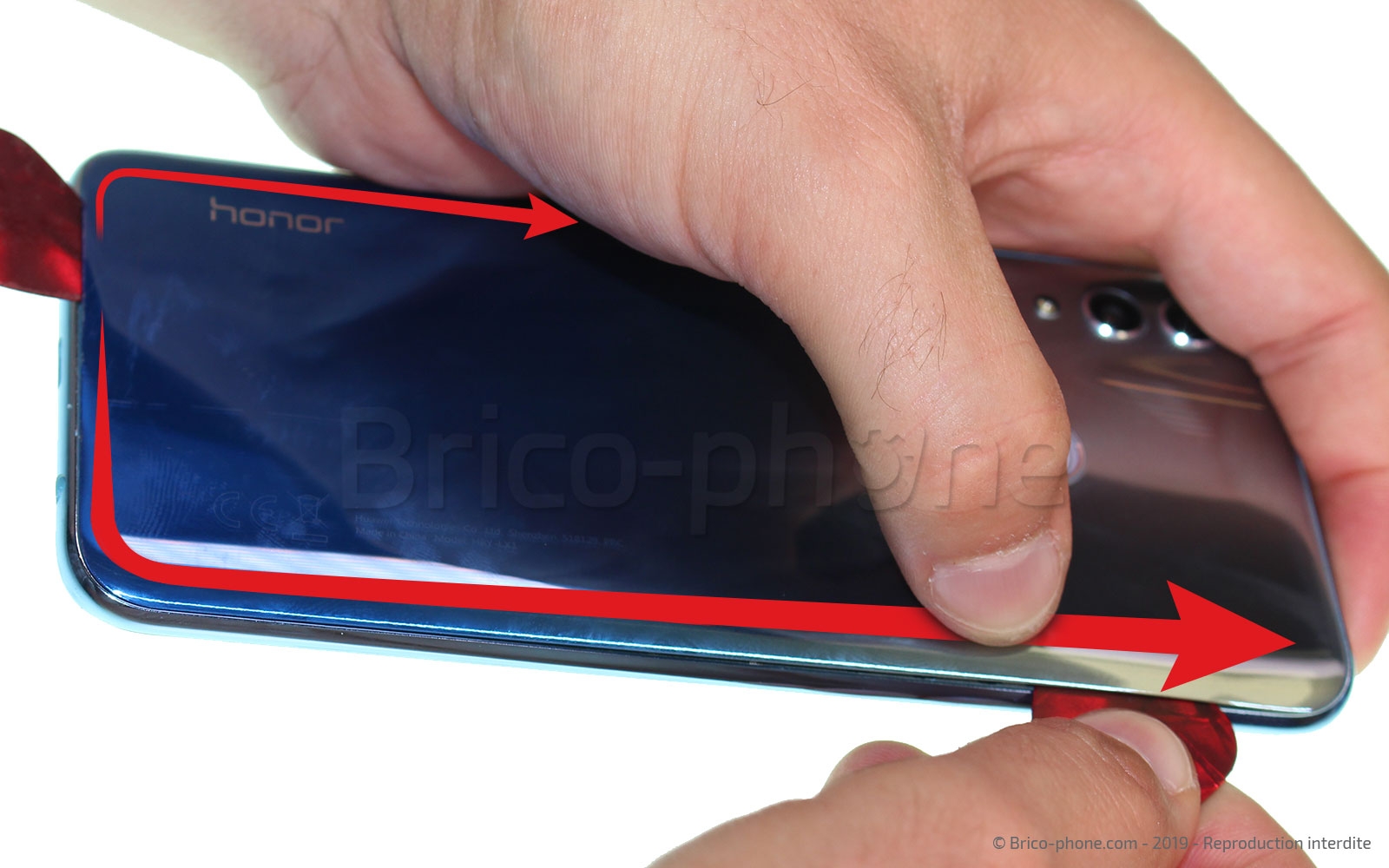 Changement de bloc écran (vitre + LCD) sur Honor 10 Lite photo 3