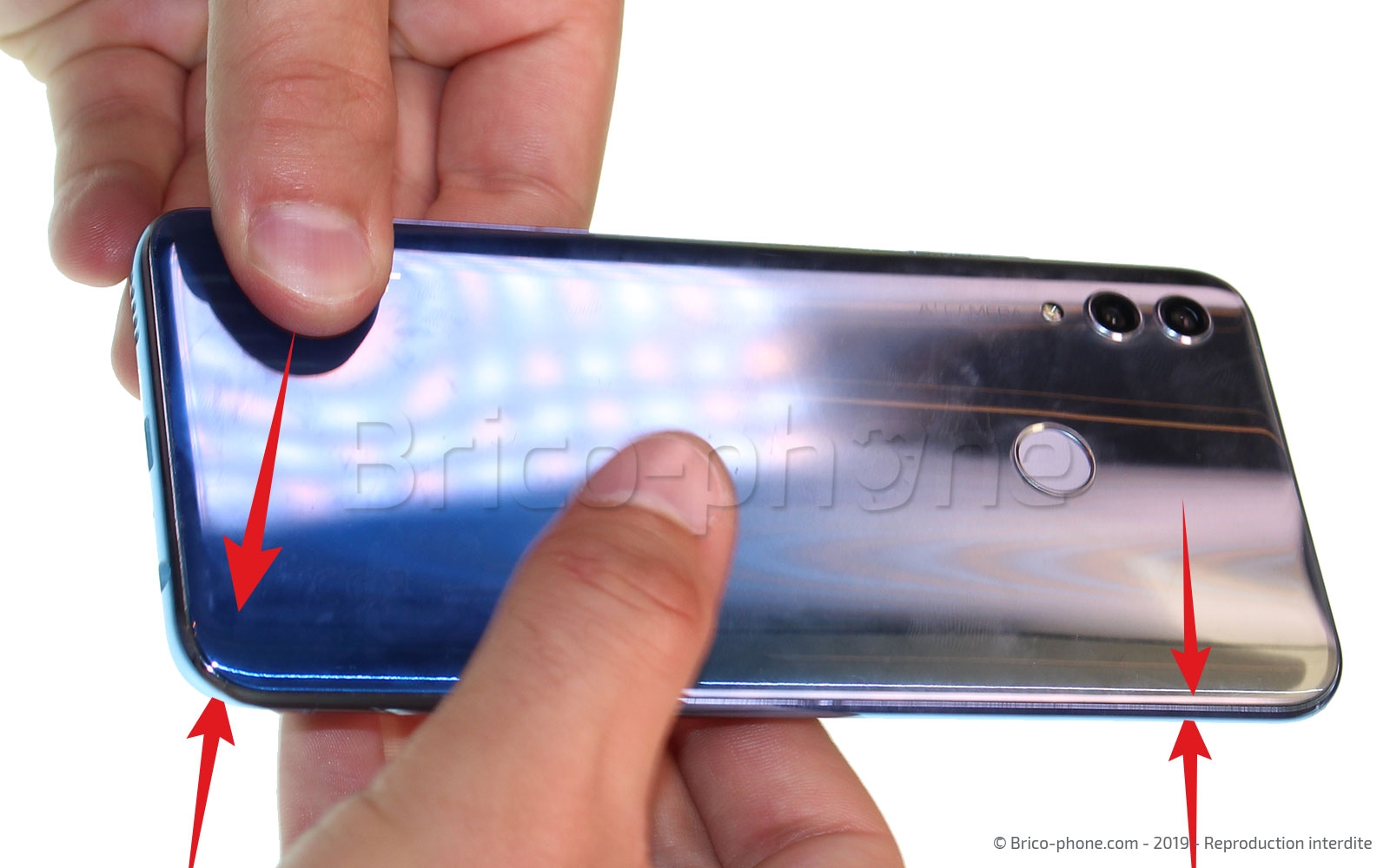 Changement de bloc écran avec batterie sur Honor 10 Lite photo 3