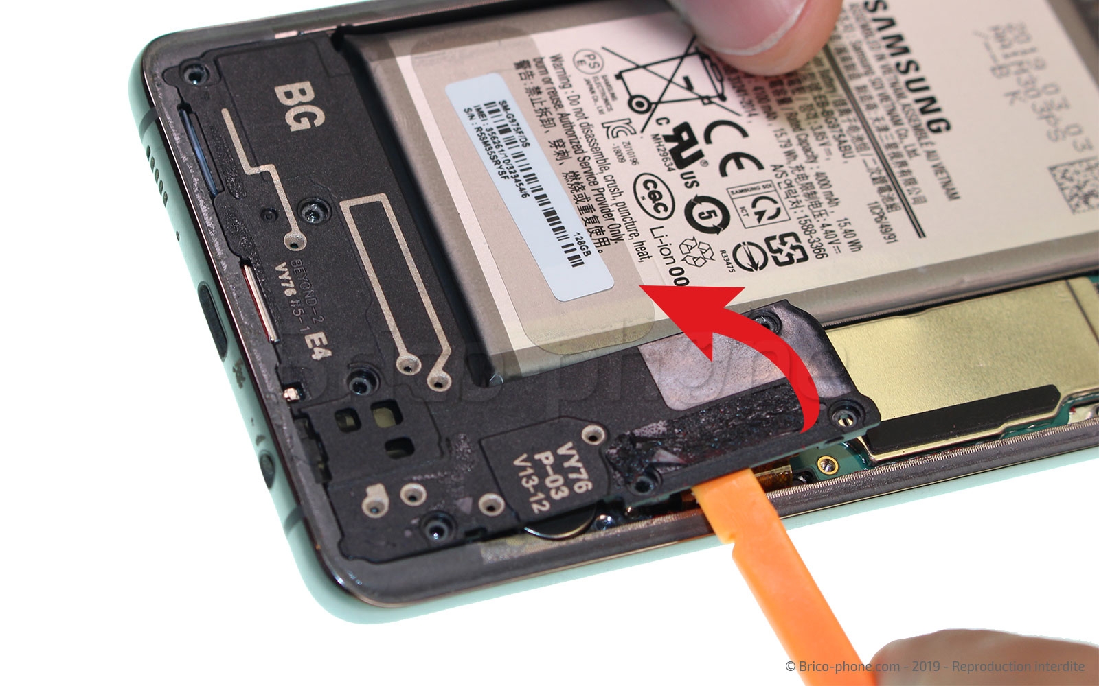 Changement de bloc écran avec châssis sur Galaxy S10 Plus photo 2