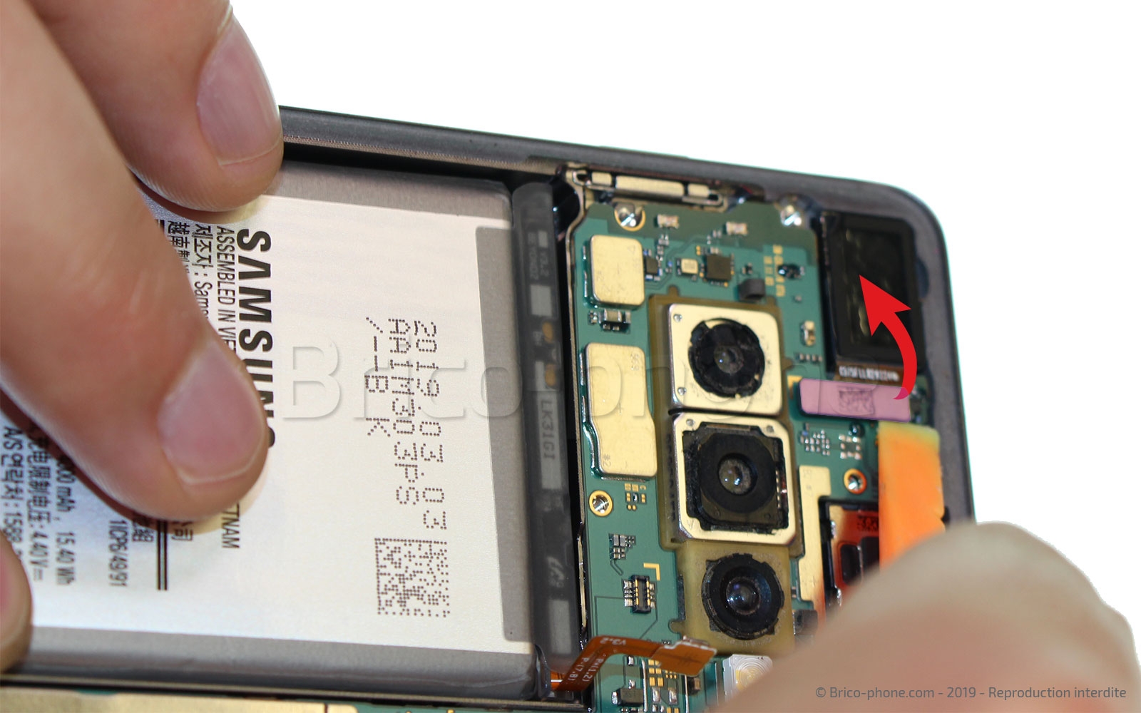 Changement de bloc écran avec châssis sur Galaxy S10 Plus photo 1