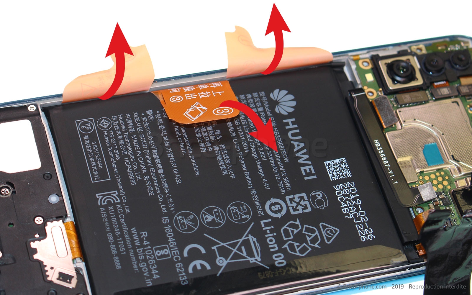 Changement de batterie sur P30 Lite photo 3