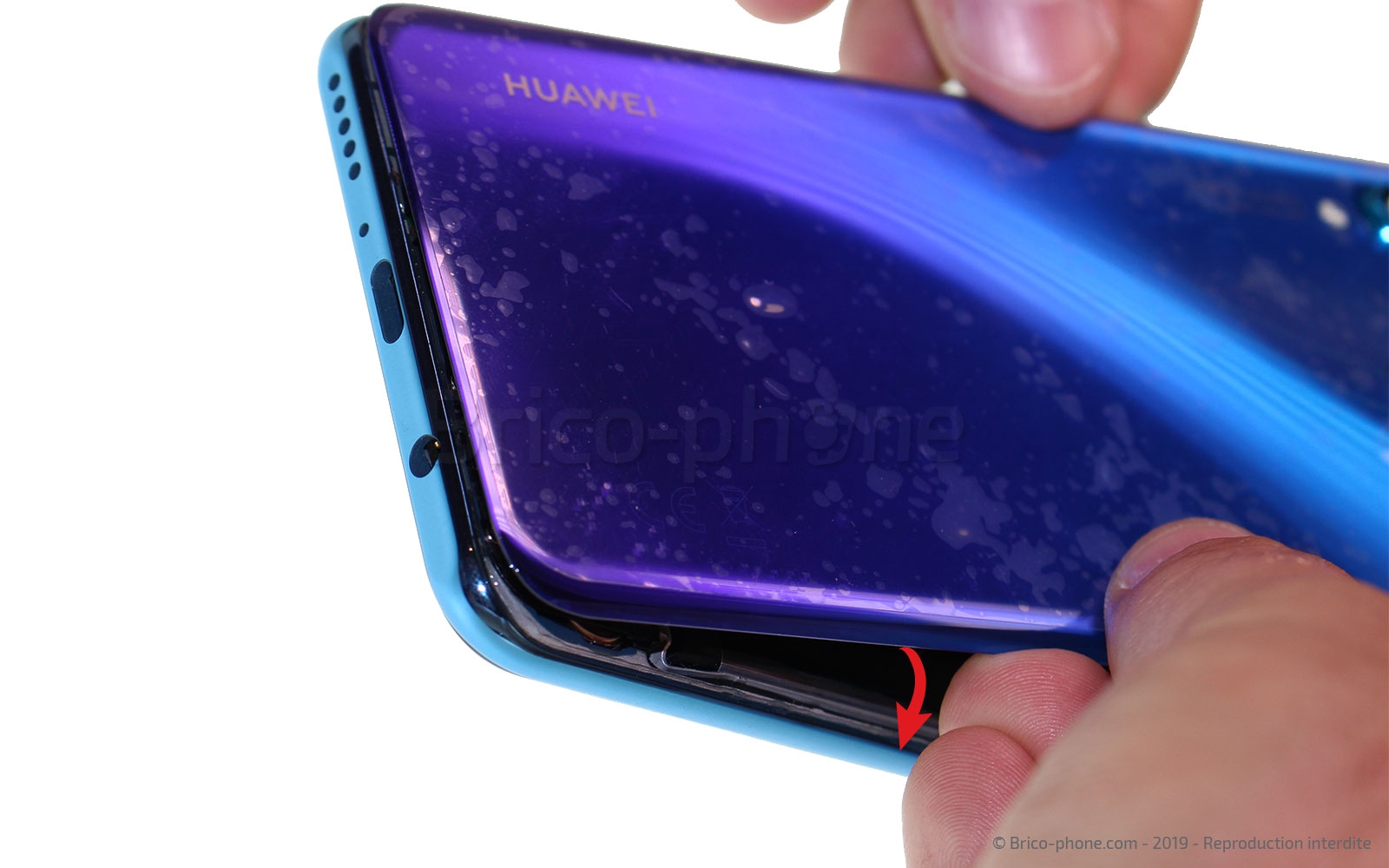Changement de vitre arrière sur P30 Lite photo 3