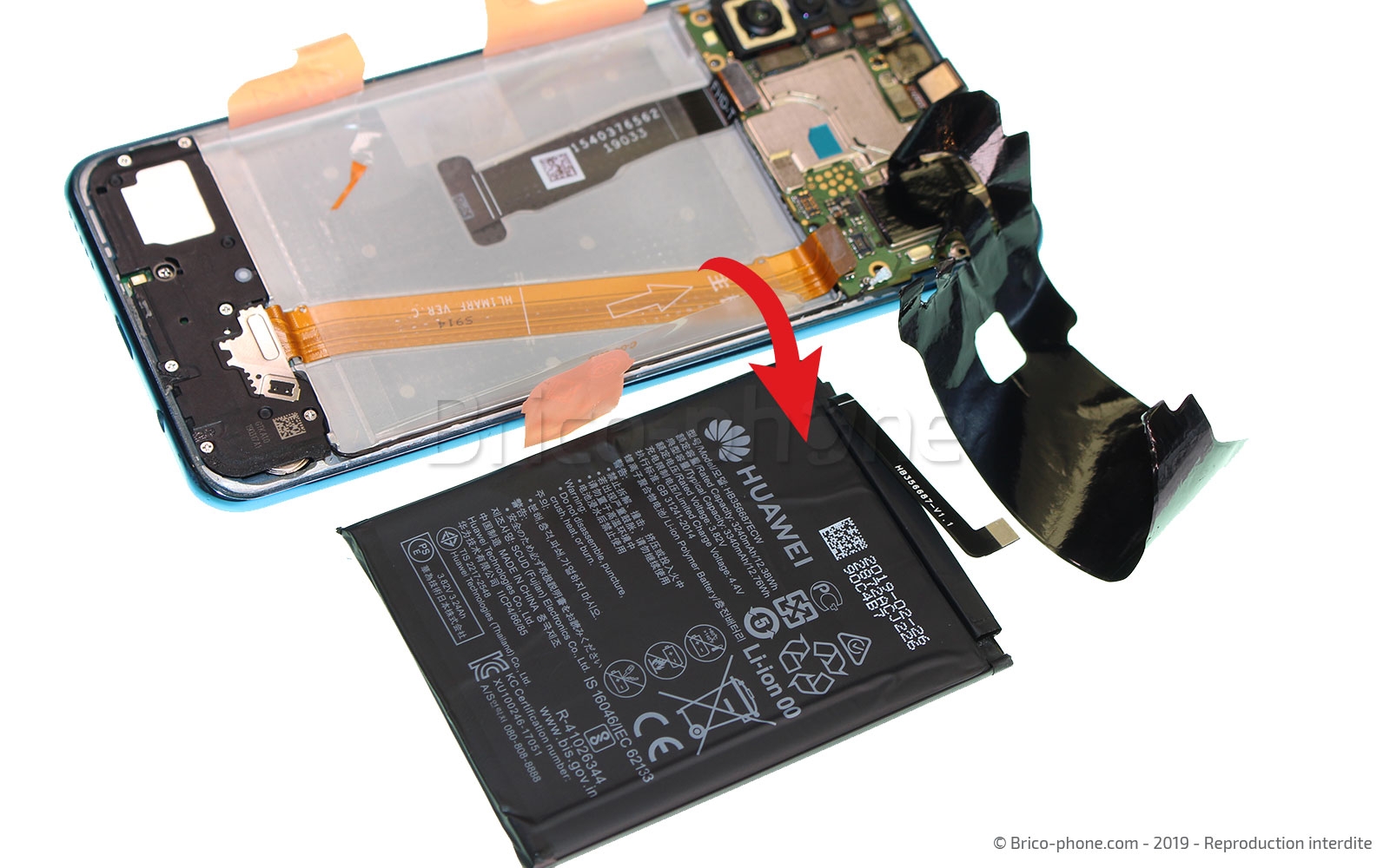 Changement de l'écran (vitre + LCD) sur P30 Lite photo 2