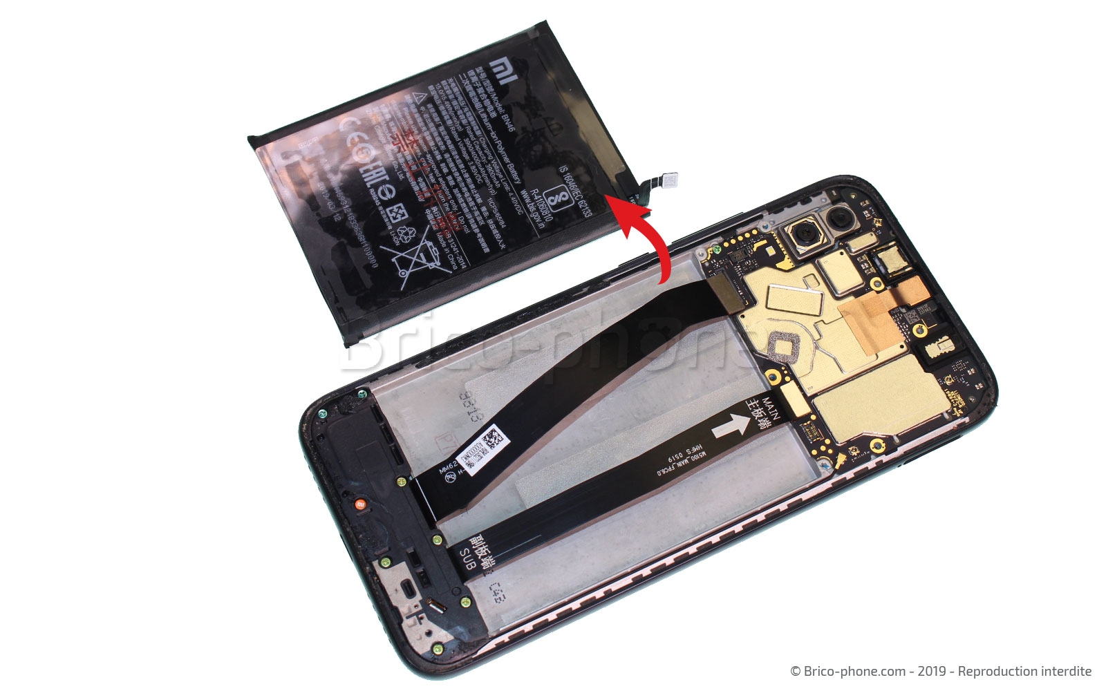 Changement de batterie sur Redmi 7 photo 2