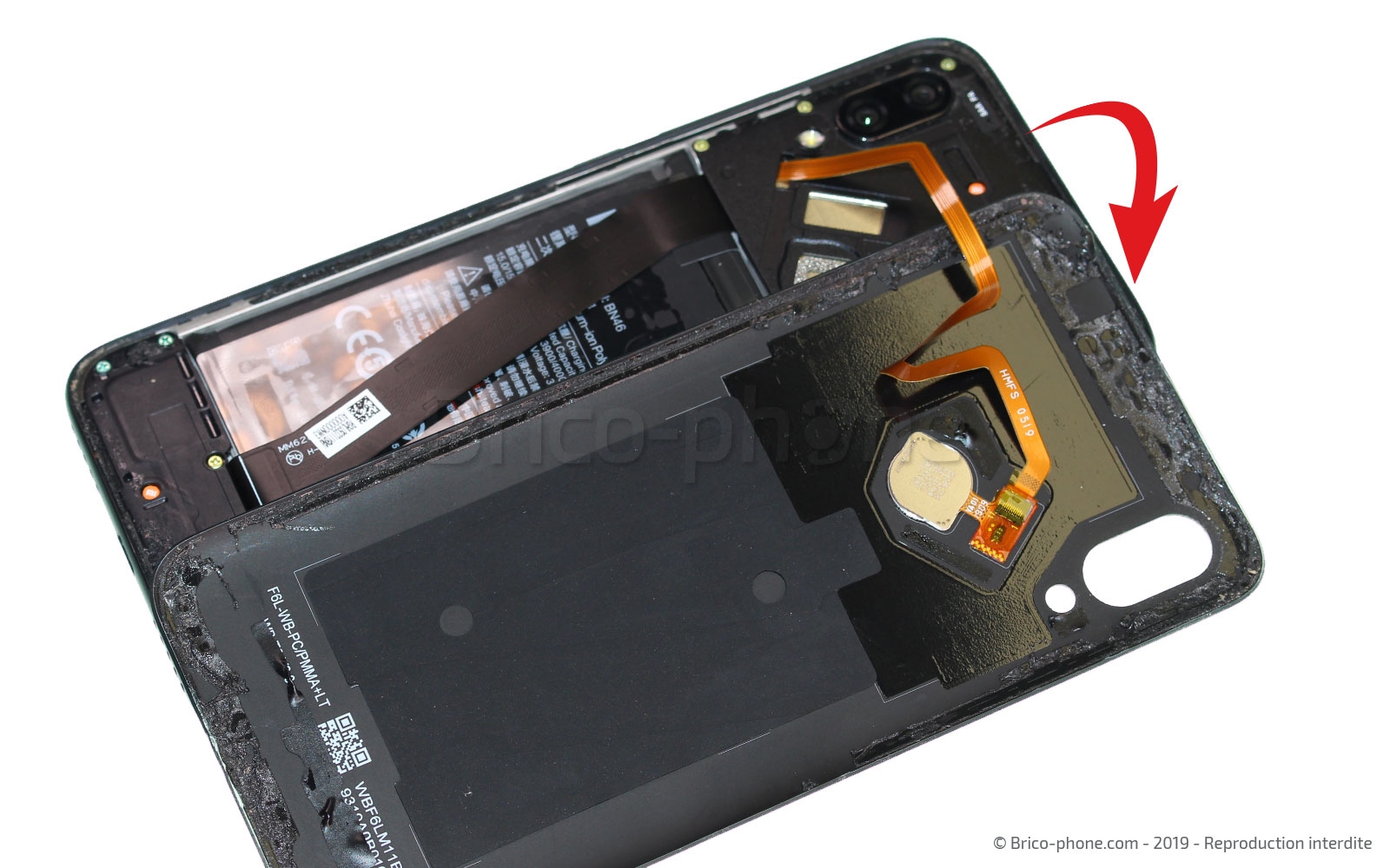 Changement d'écran (vitre + LCD)  sur Redmi 7 photo 3