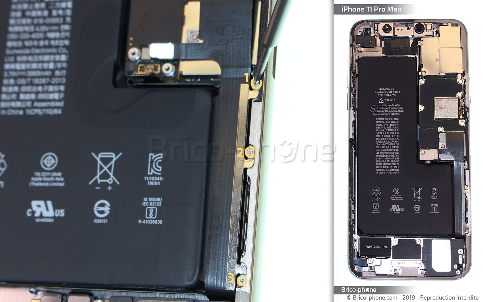 Remplacer la batterie  sur iPhone 11 Pro Max photo 1