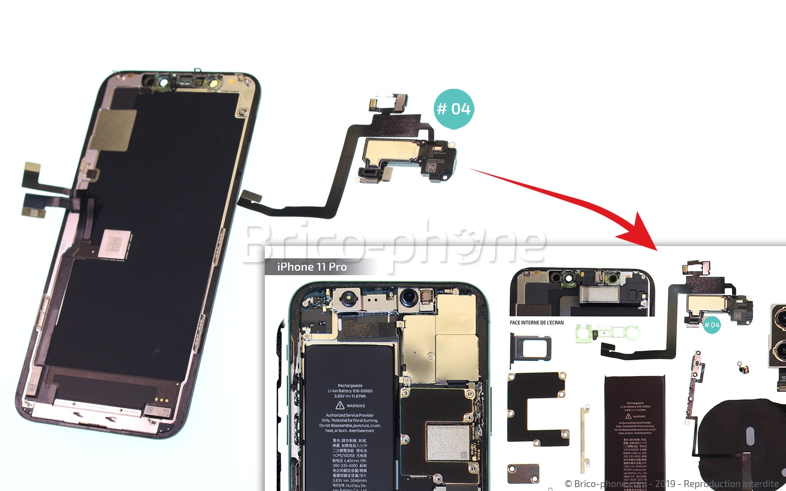 Remplacement de l'écran (vitre+ OLED) sur iPhone 11 Pro photo 4