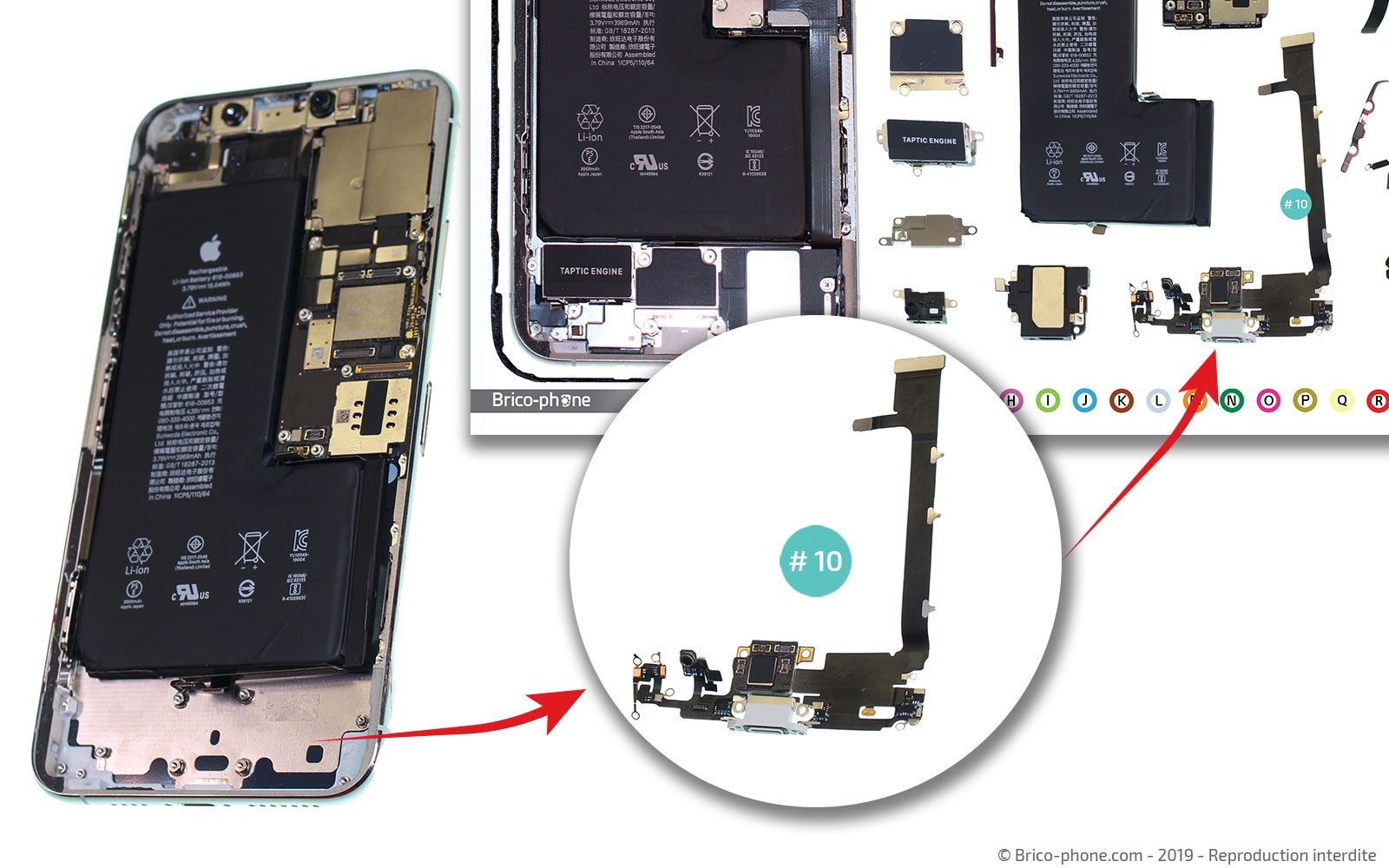 Remplacer le connecteur de charge  sur iPhone 11 Pro Max photo 4