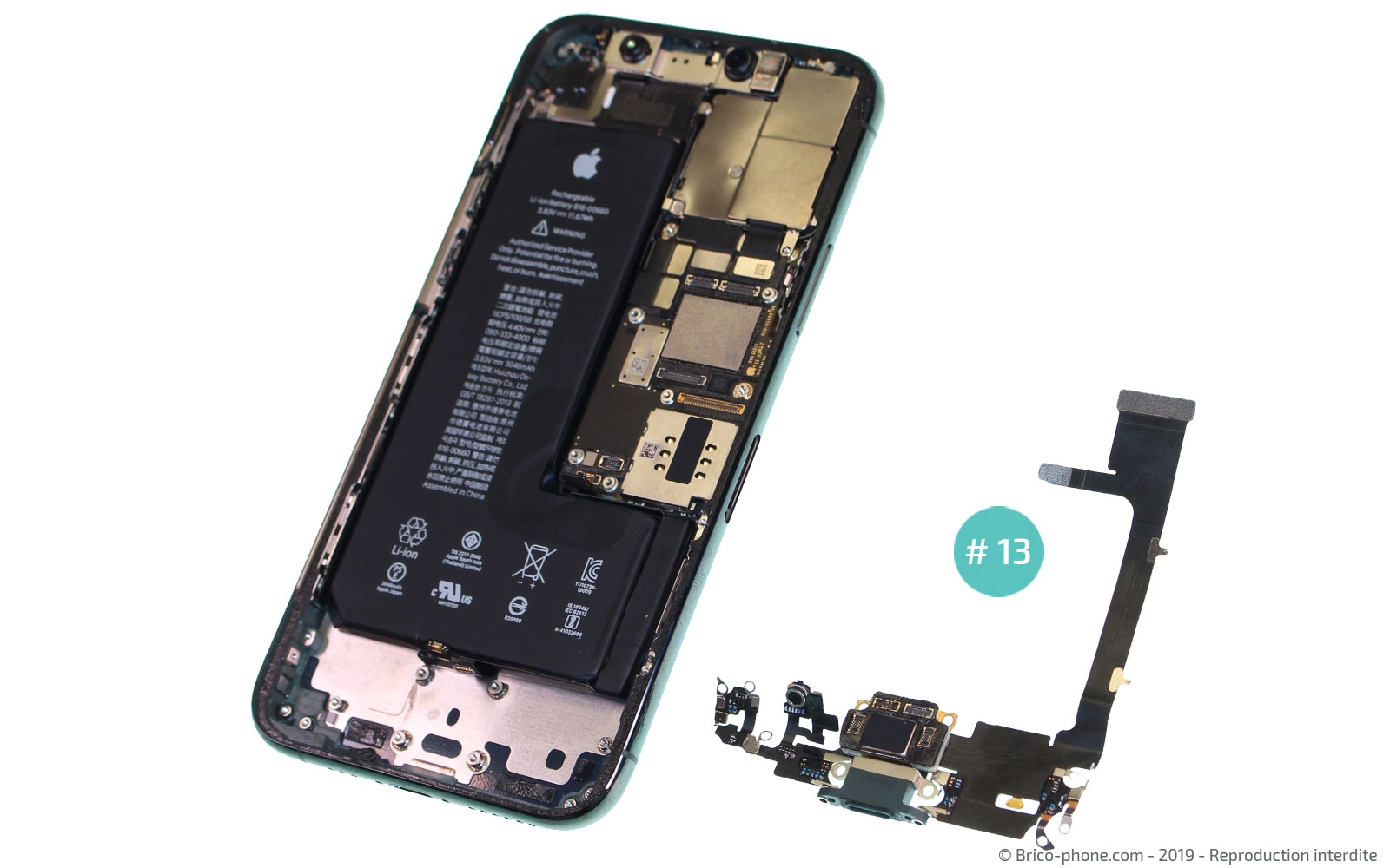 Changement du connecteur de charge sur iPhone 11 Pro photo 4