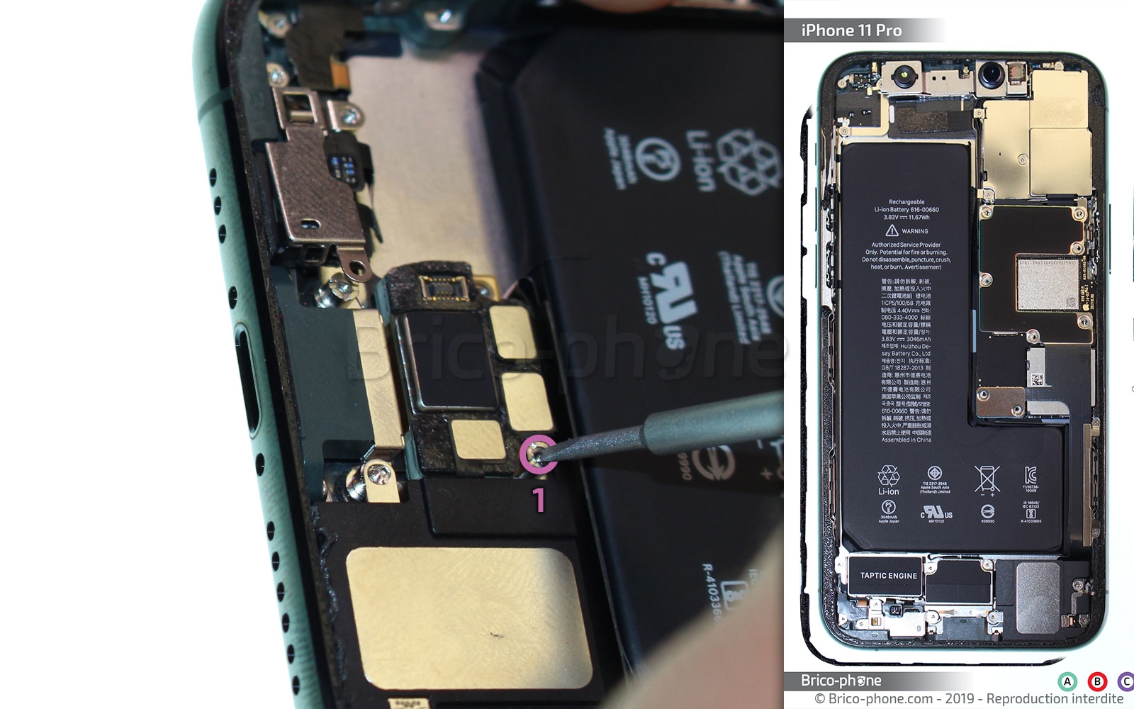 Changement du connecteur de charge sur iPhone 11 Pro photo 1
