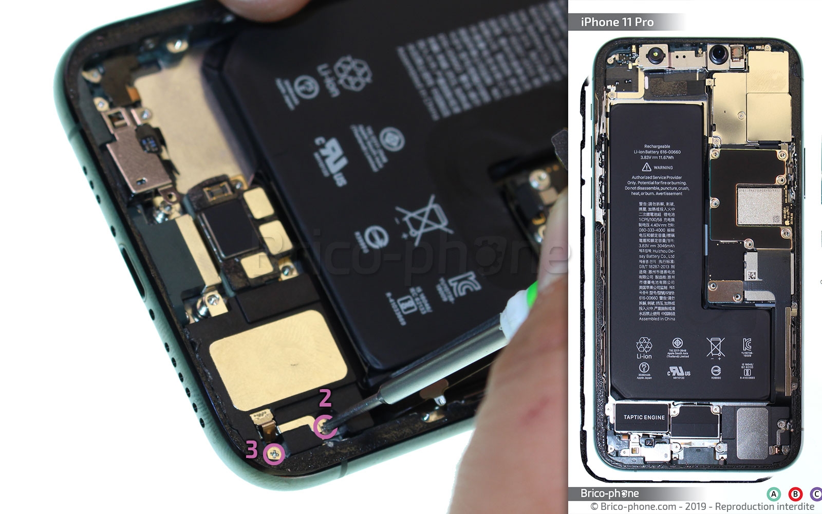 Changement du connecteur de charge sur iPhone 11 Pro photo 2