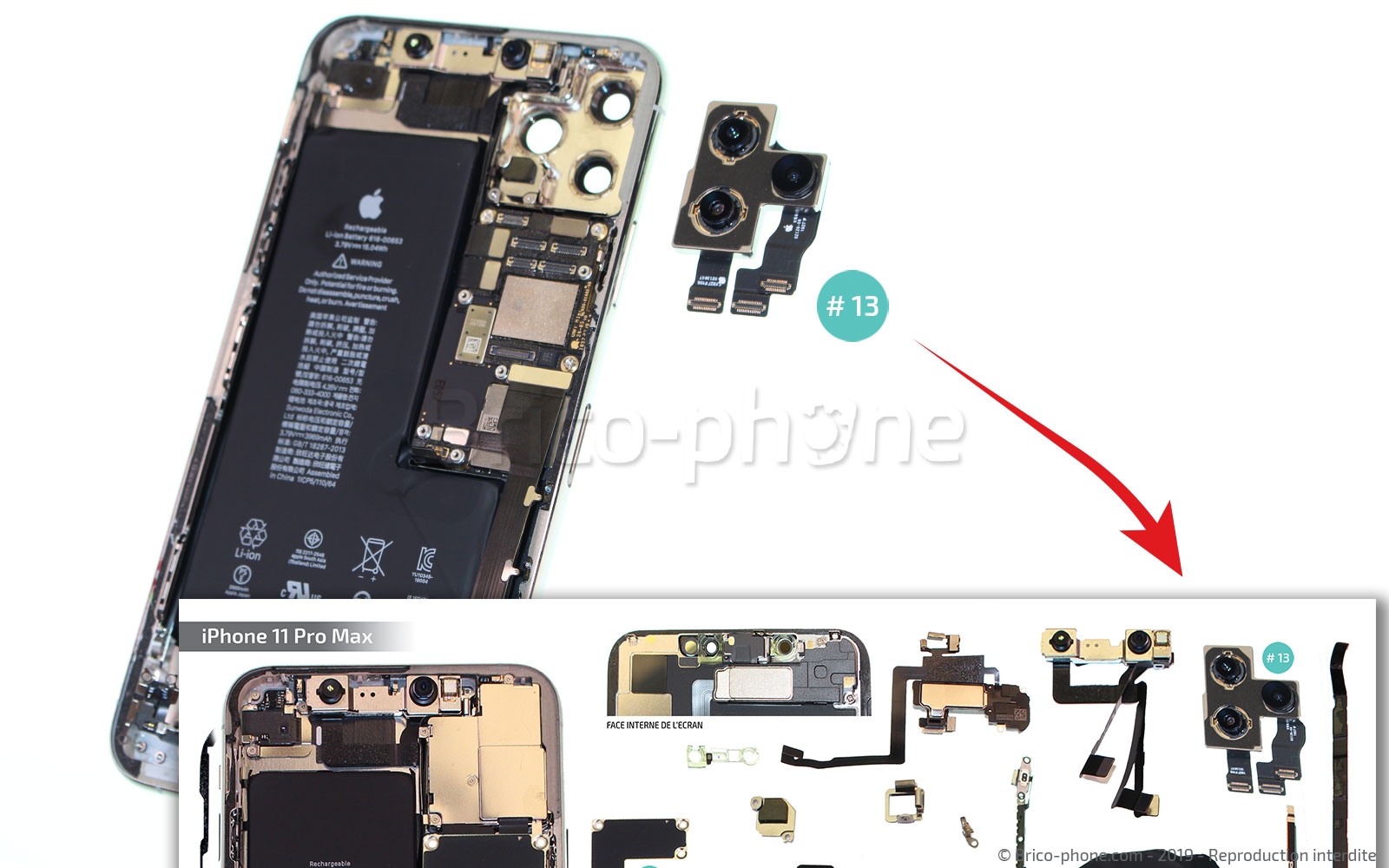 Changement de la triple caméra arrière sur iPhone 11 Pro Max photo 2
