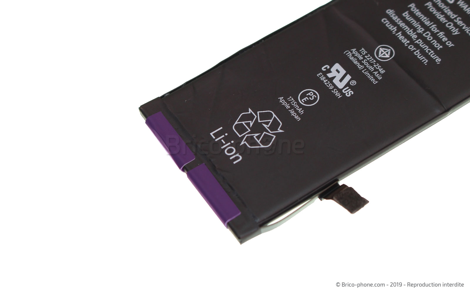 Pose de stickers sur batterie d'iPhone 5C, 5S, SE, série 6 et série 7 photo 3