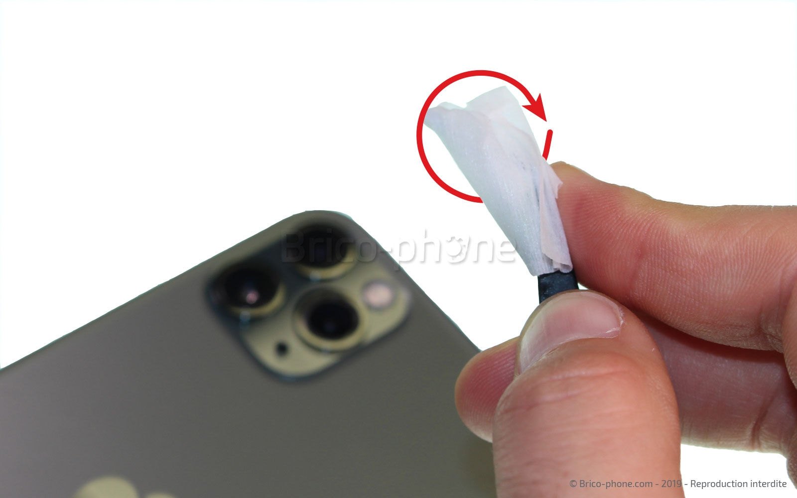 Tutoriel photo pour remplacer la lentille de la triple caméra de l