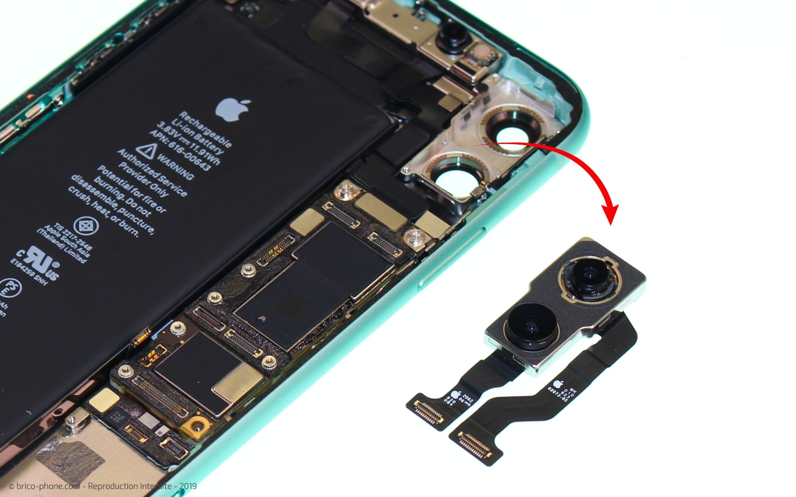 Changement du module caméras arrière sur iPhone 11 photo 3